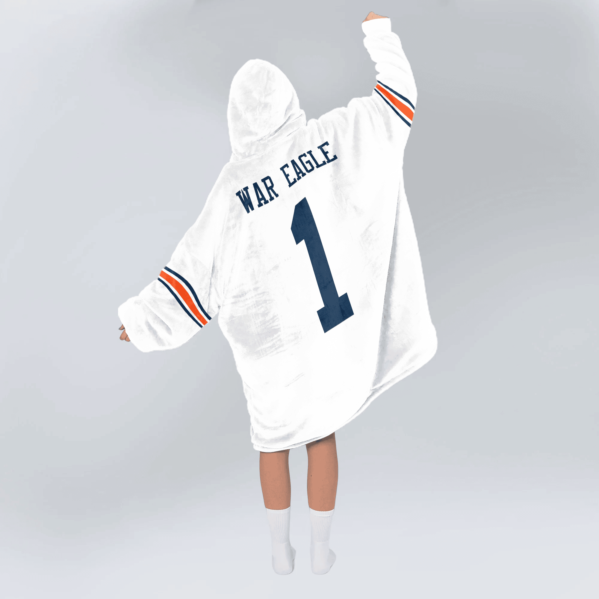 Adult #1 Auburn Football Unisex Blanket Hoodie
