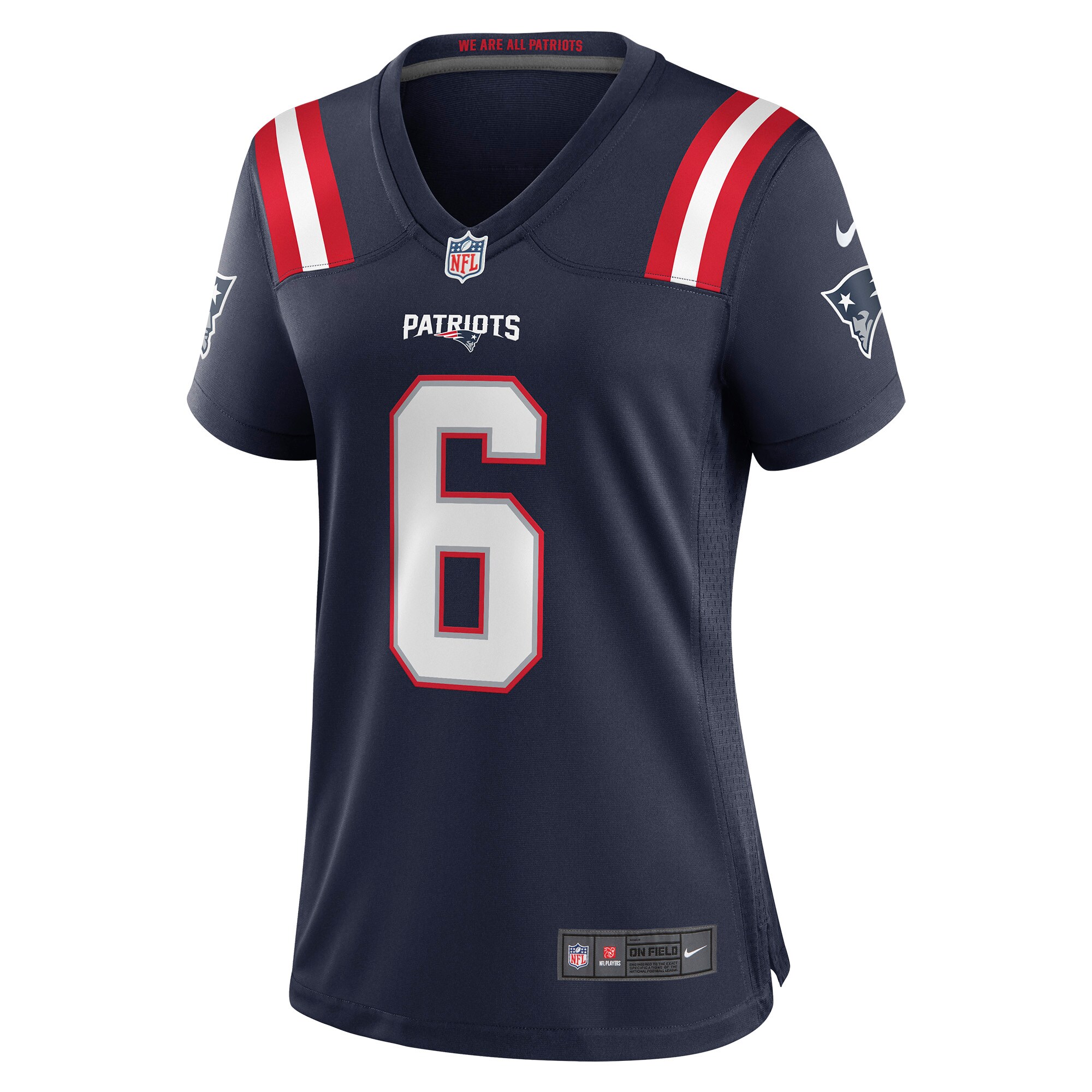 Folk New England Patriots  Women's Game Jersey - Navy