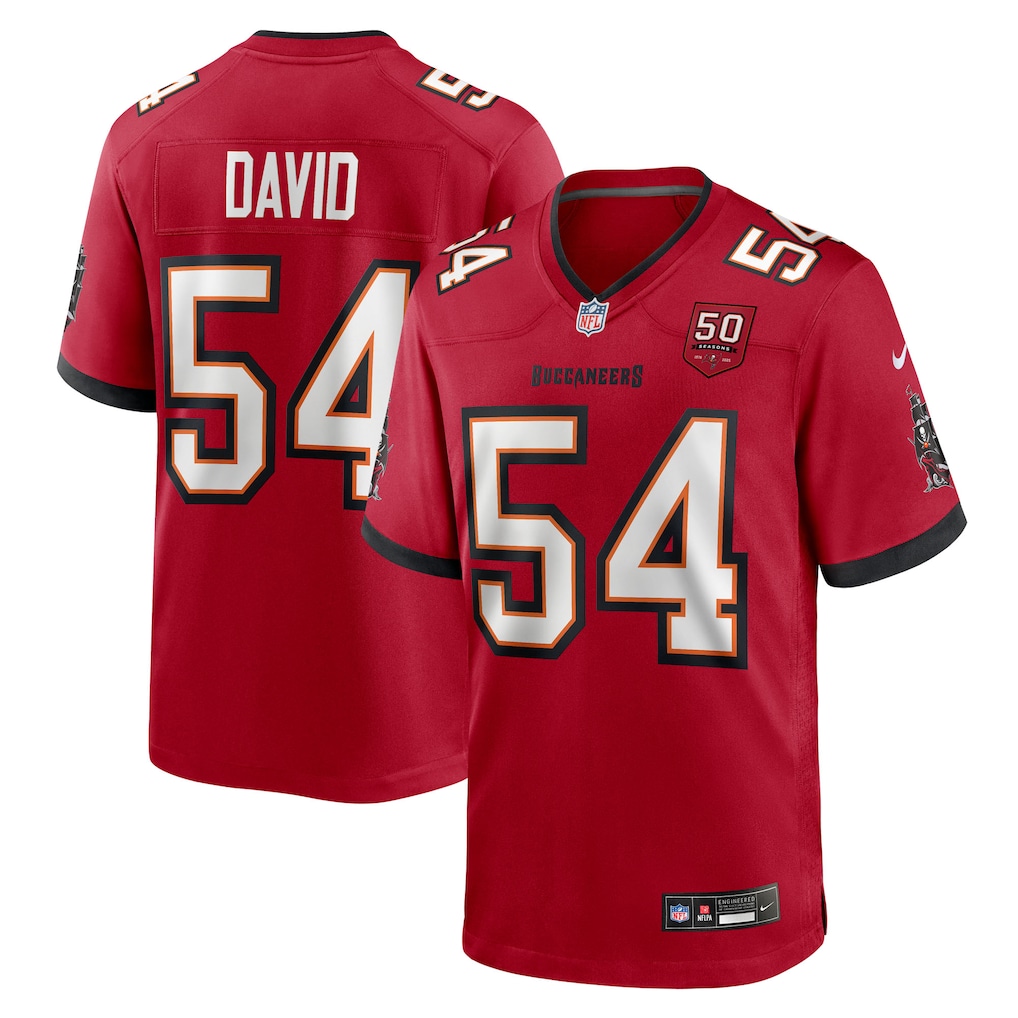 Lavonte David #54 Tampa Bay Buccaneers 50th Season Team Game Jersey - Red