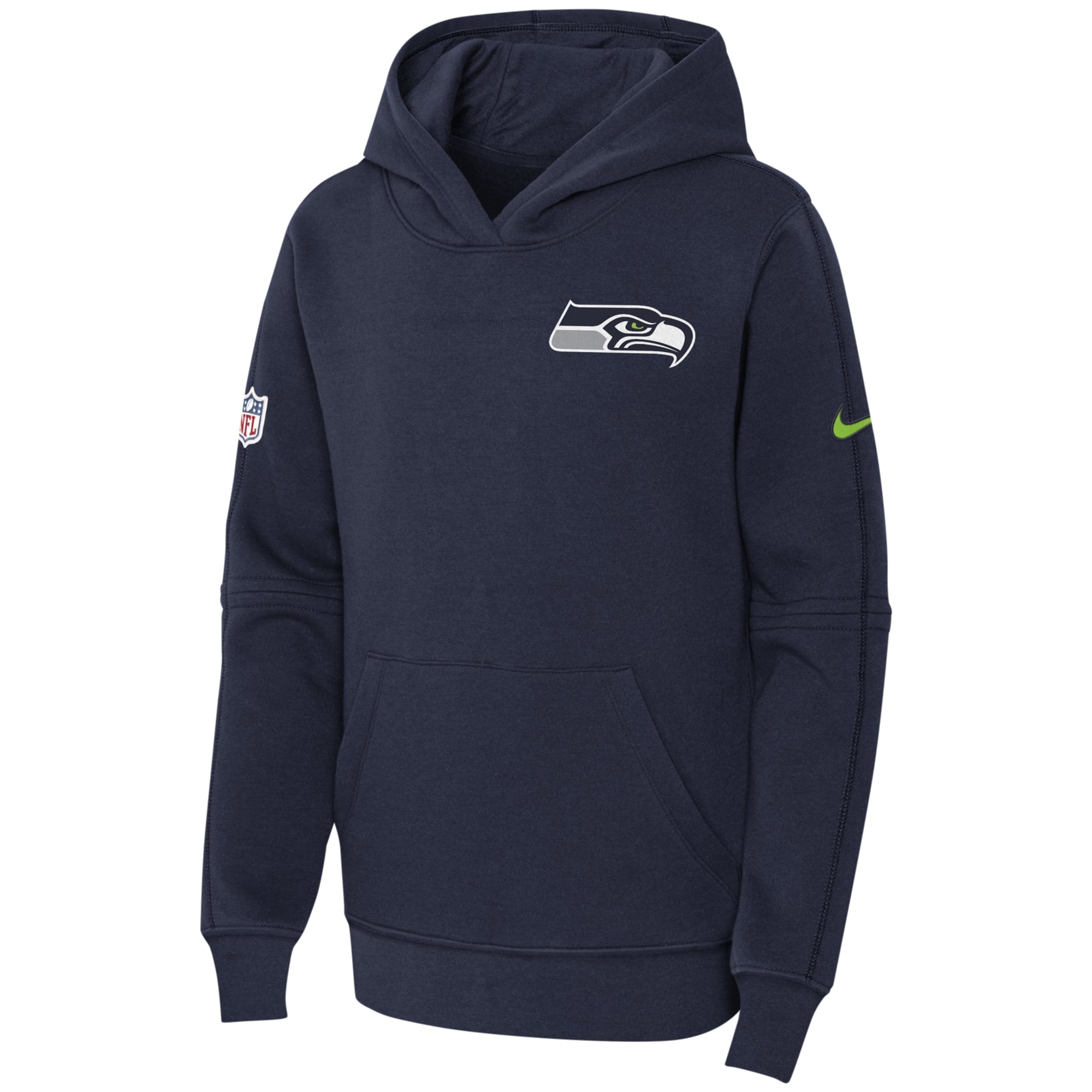 Seattle Seahawks  Youth 2023 Sideline Club Fleece Pullover Hoodie - Navy