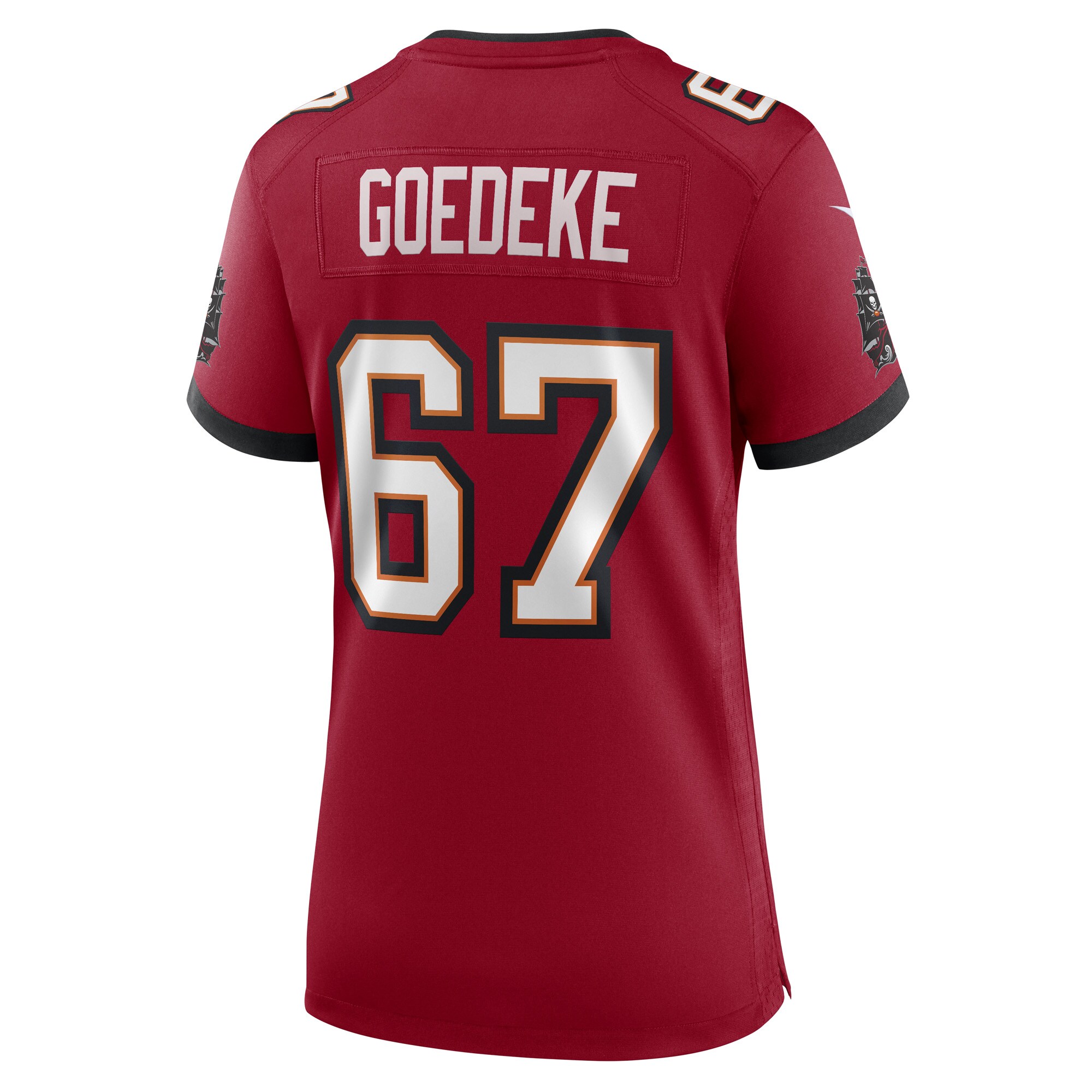 Luke Goedeke Tampa Bay Buccaneers  Women's Game Player Jersey - Red
