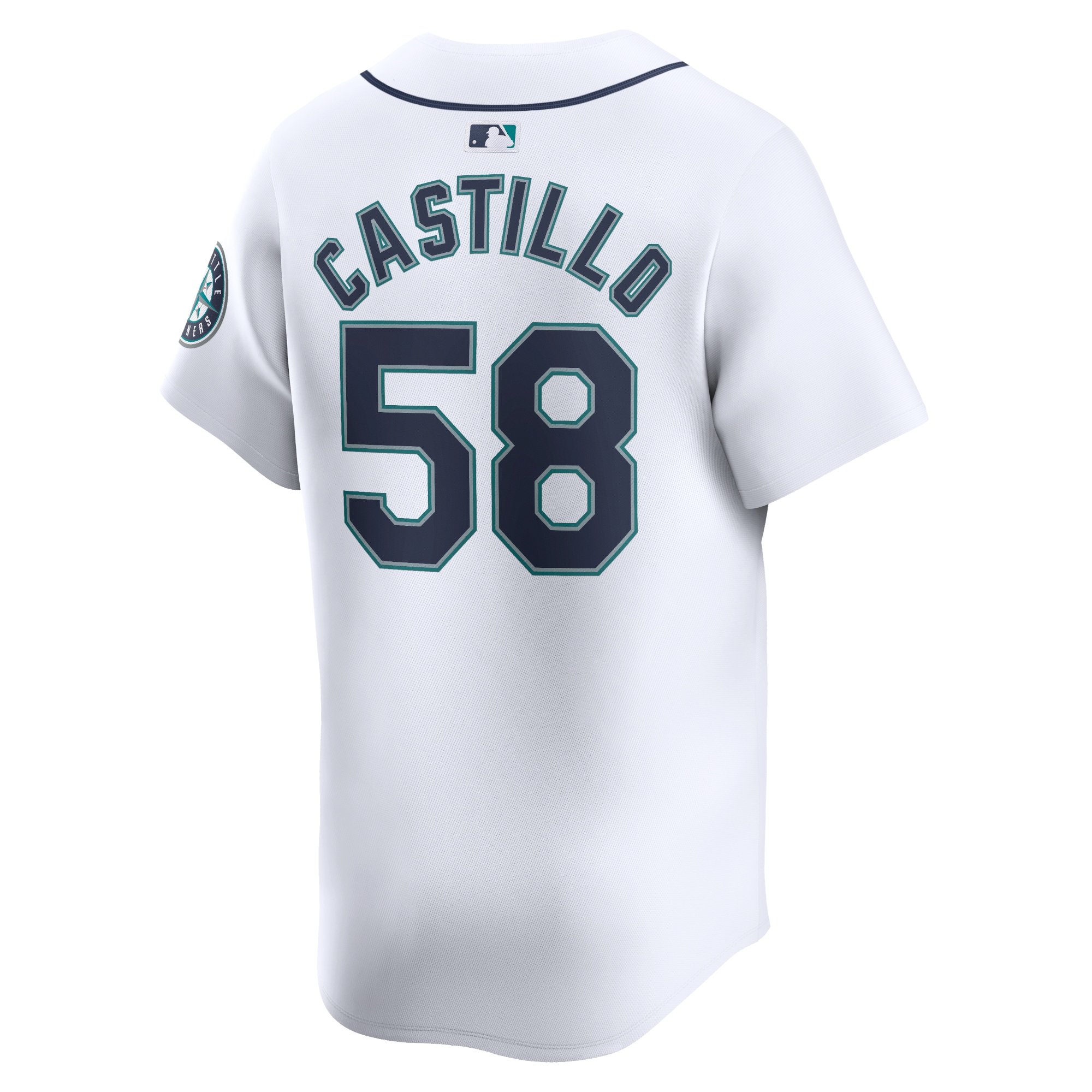 Men's Seattle Mariners Luis Castillo  White Home Limited Player Jersey