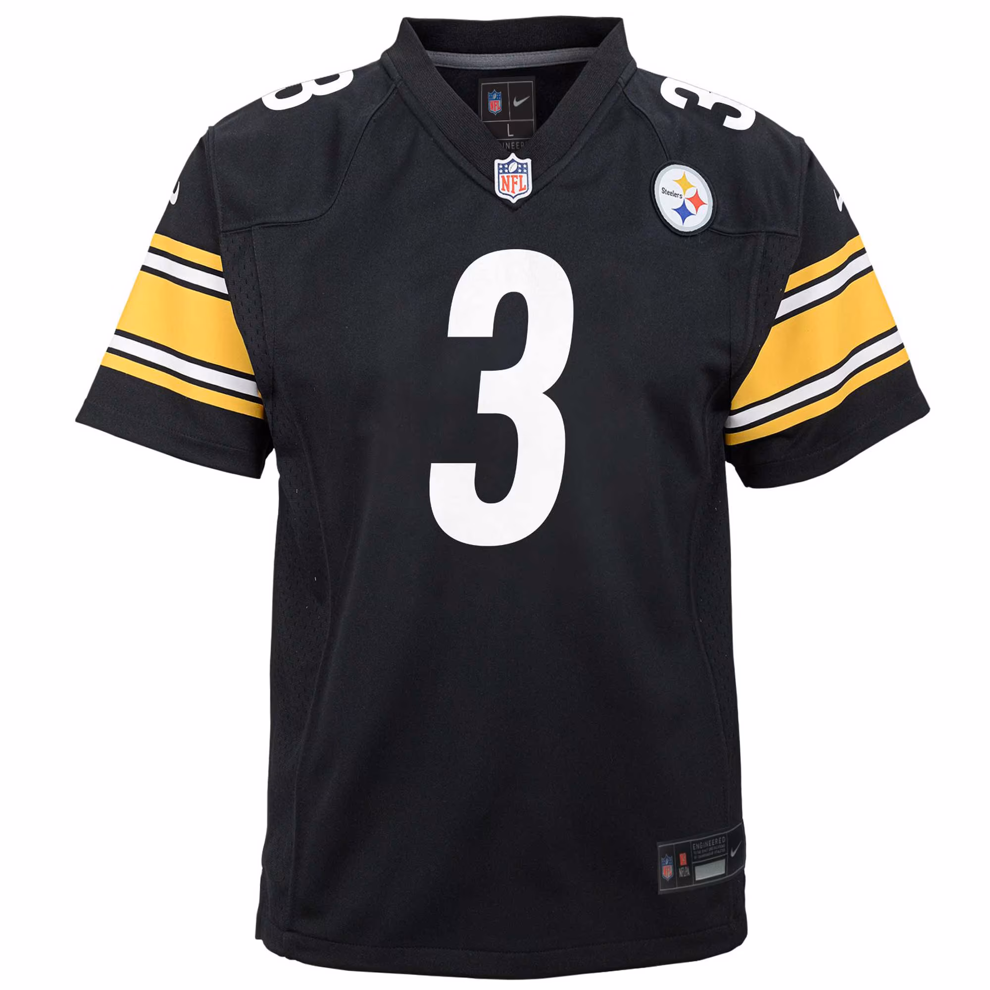 Russell Wilson Pittsburgh Steelers Youth Team Player Game Jersey - Black