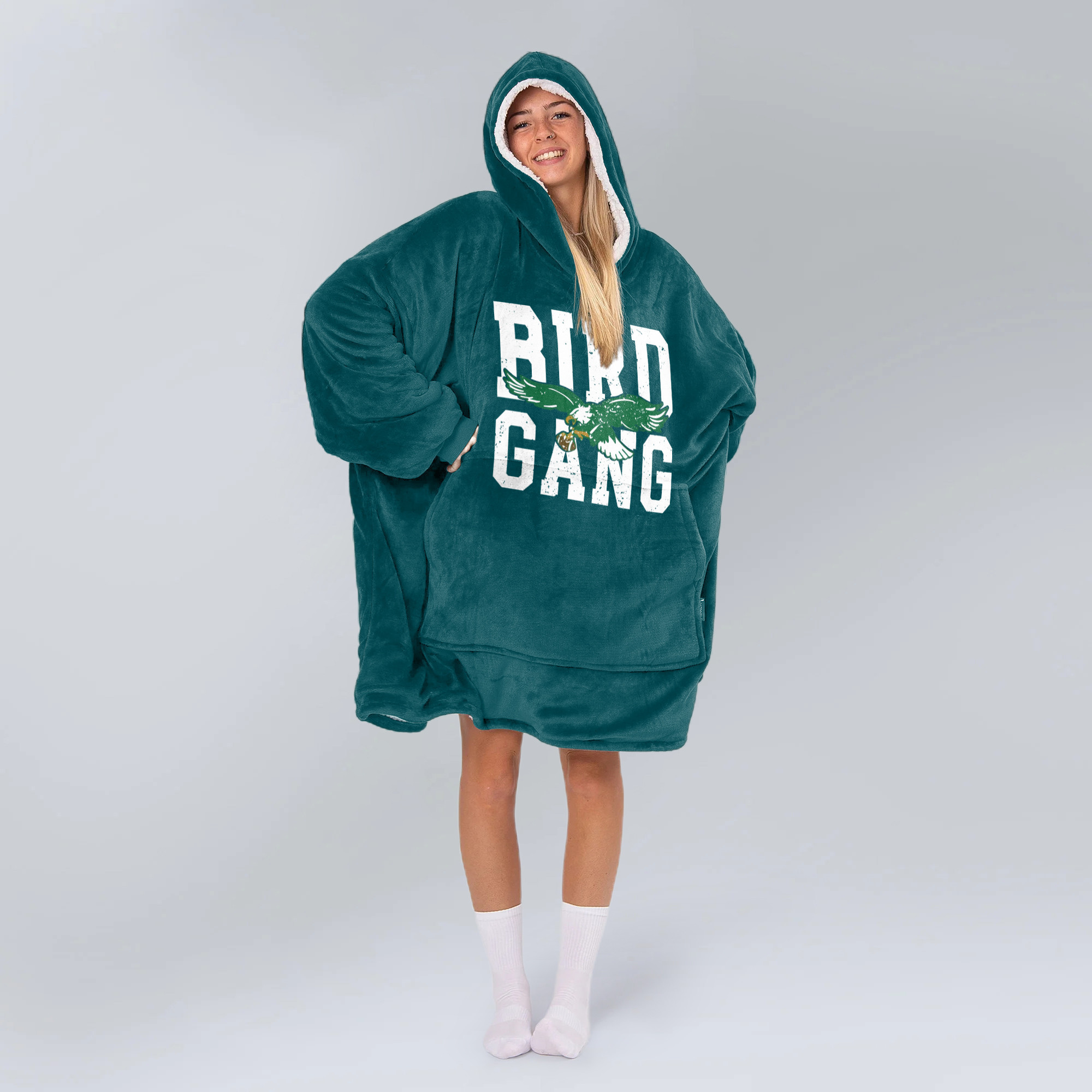 Adult Bird Gang Philadelphia Football Unisex Blanket Hoodie