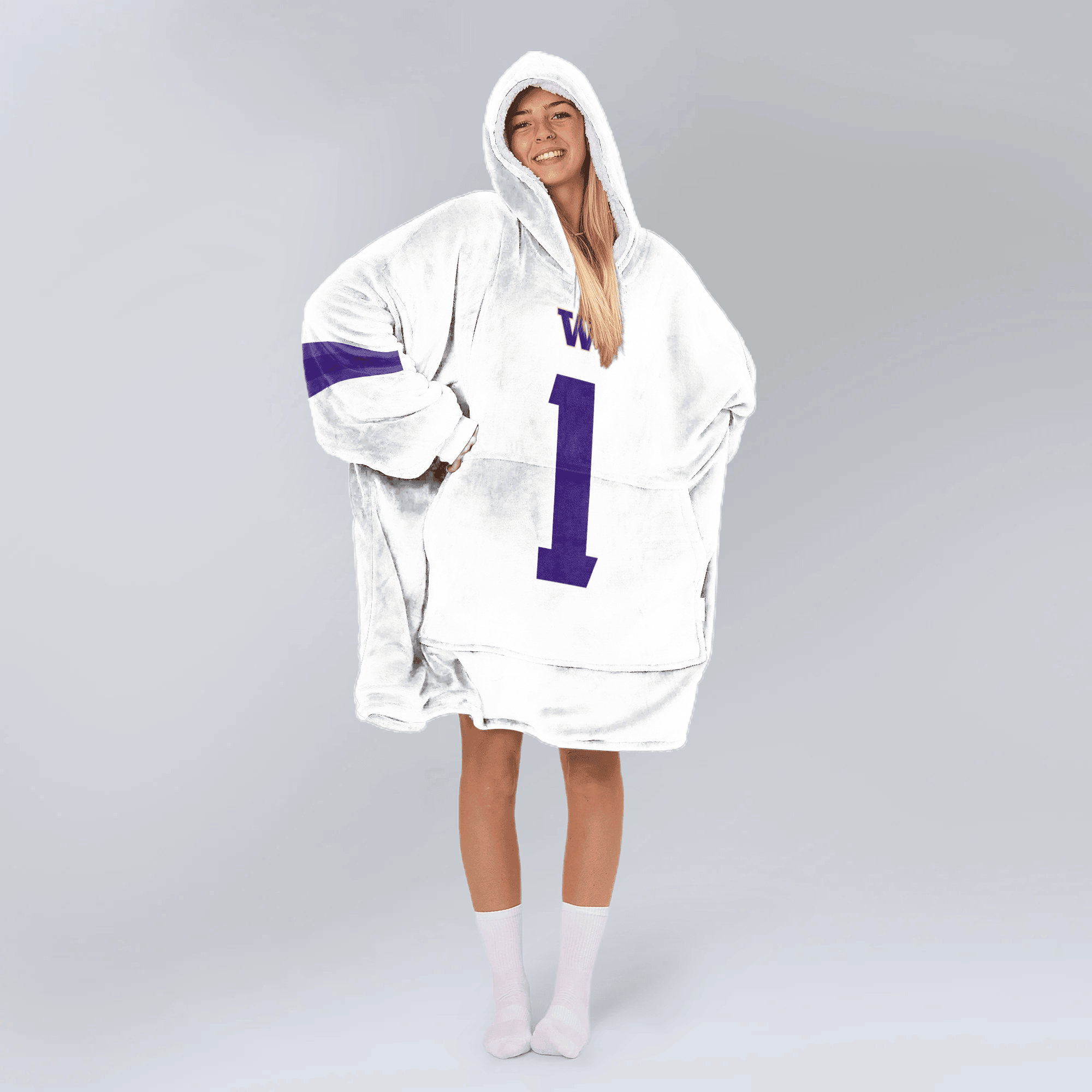 Adult 1 Washington Football Unisex Blanket Hoodie