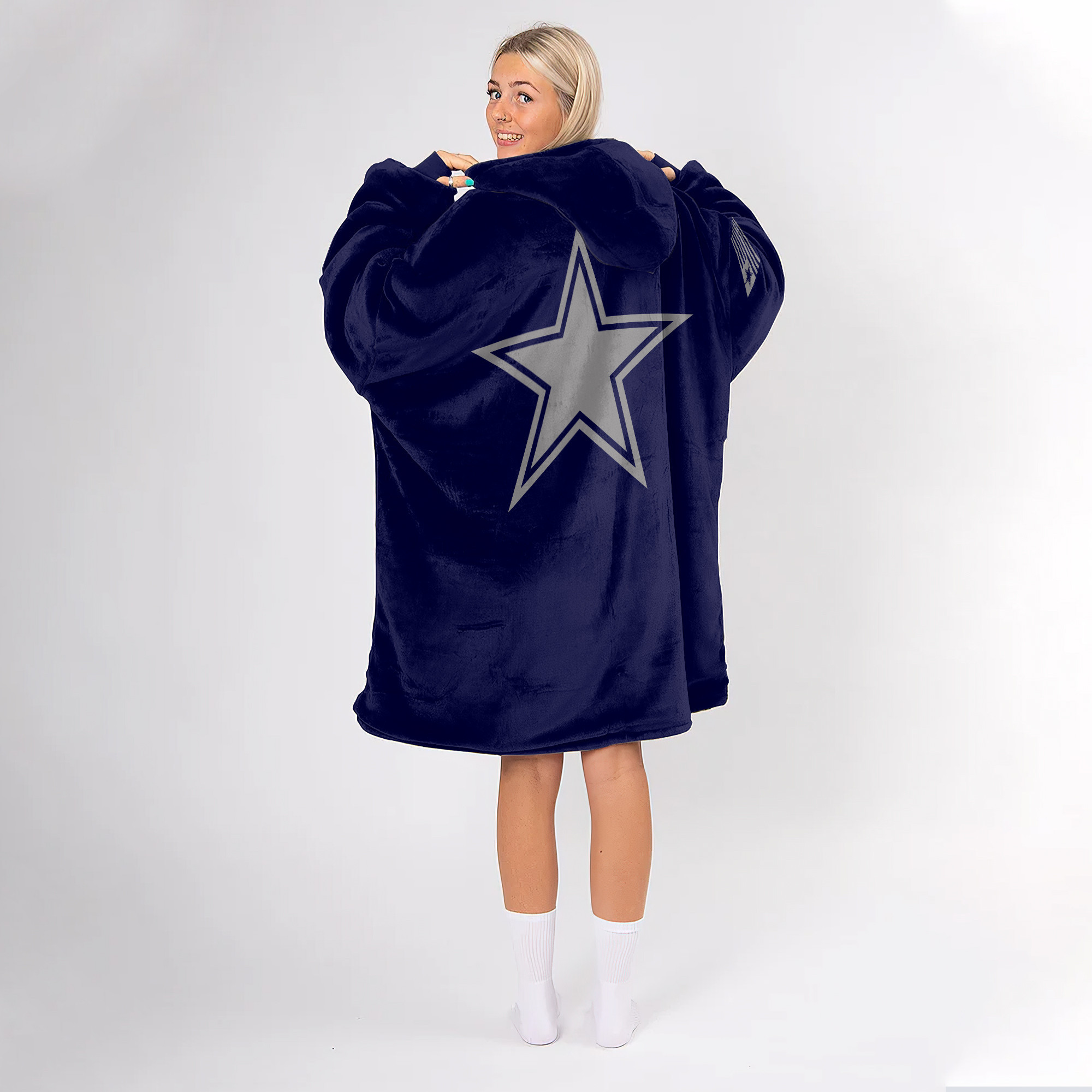 Adult Dallas Football Unisex Blanket Hoodie