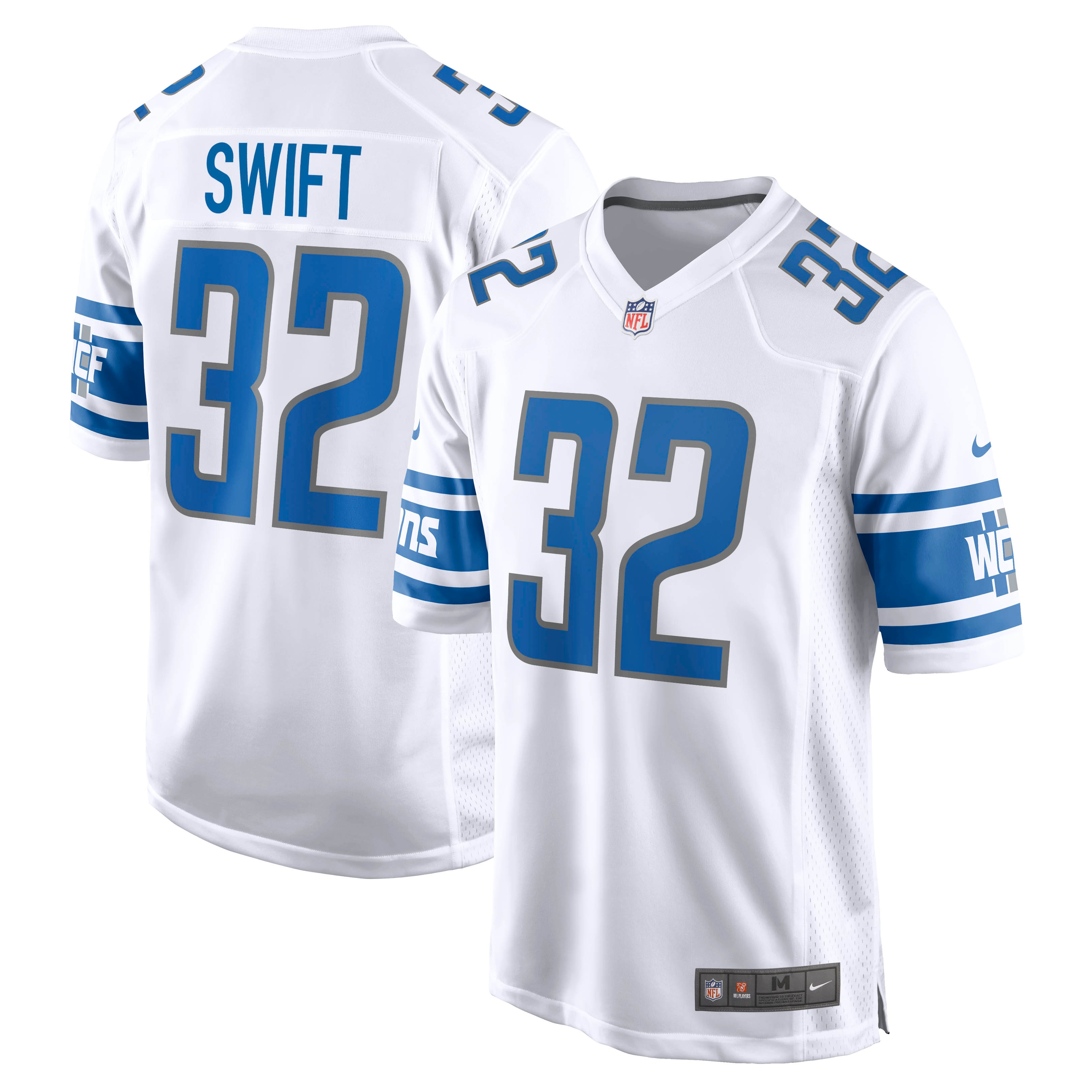 D'Andre Swift Detroit Lions  Game Jersey - White