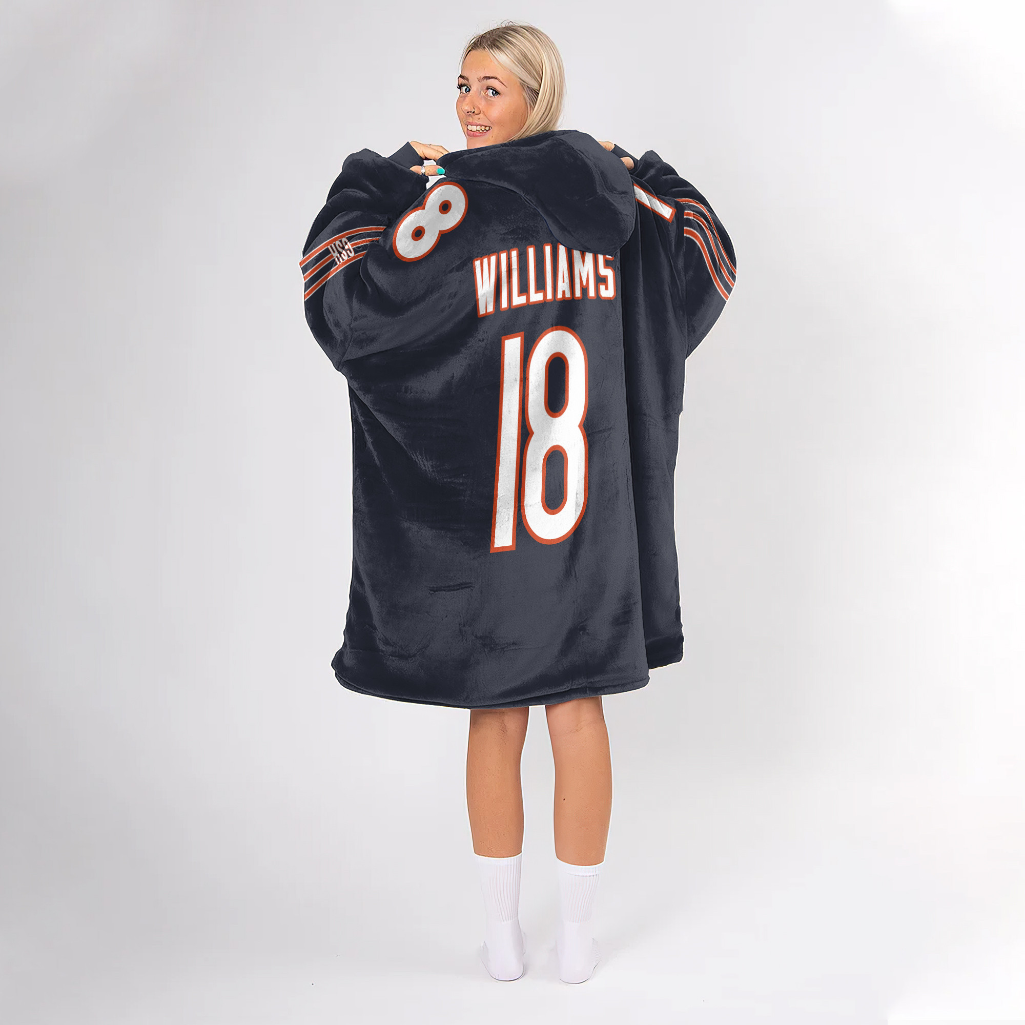 Adult C.W 18 Chicago Football Unisex Blanket Hoodie