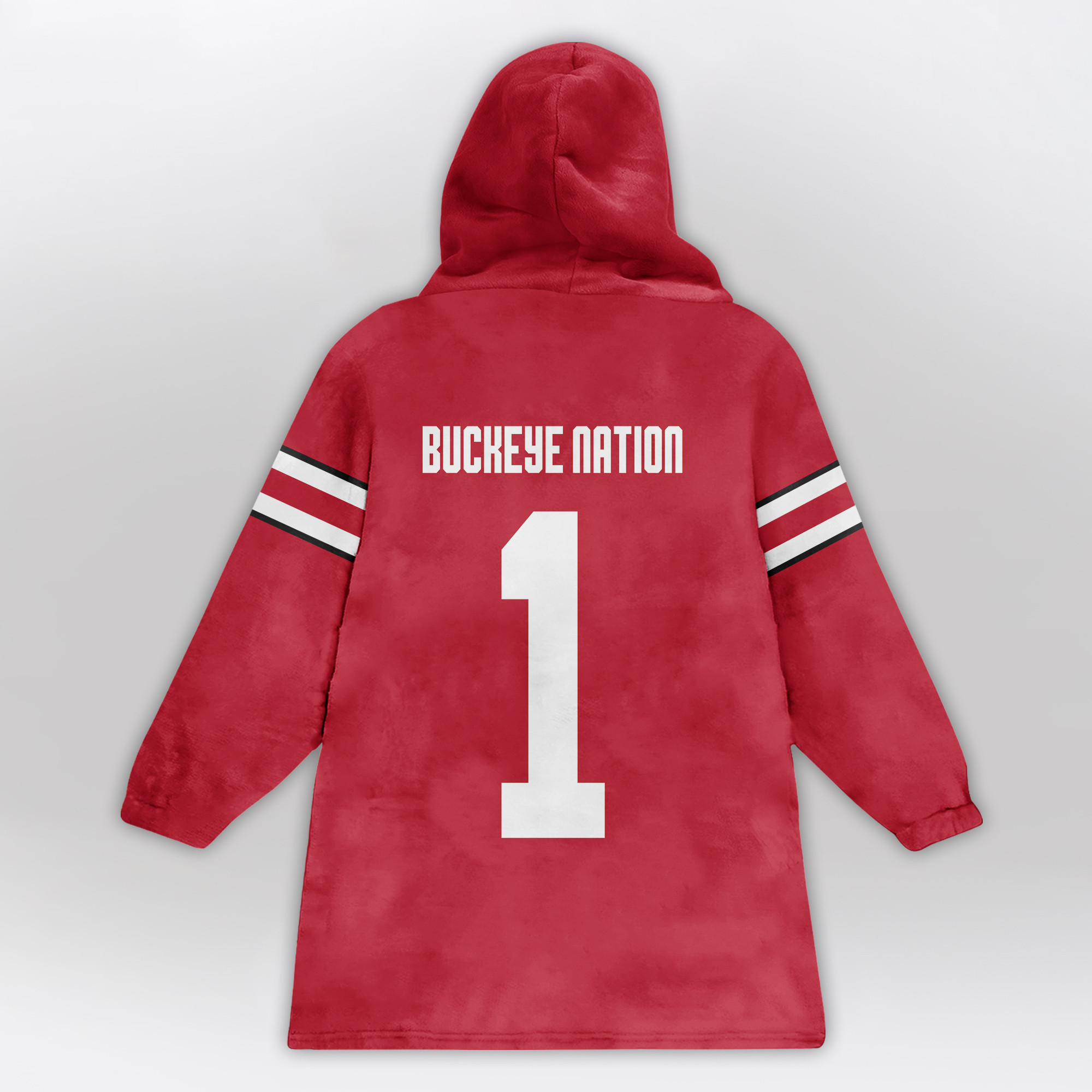 Adult #1 Ohio State Football Unisex Blanket Hoodie