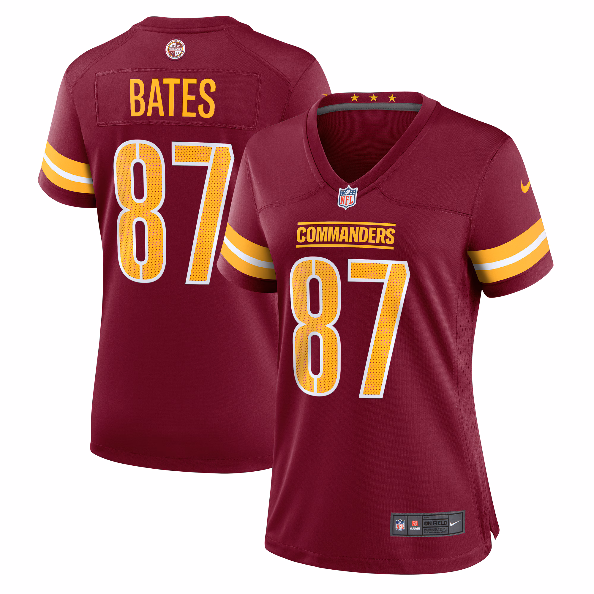 John Bates Washington Commanders Women's  Game Jersey -  Burgundy