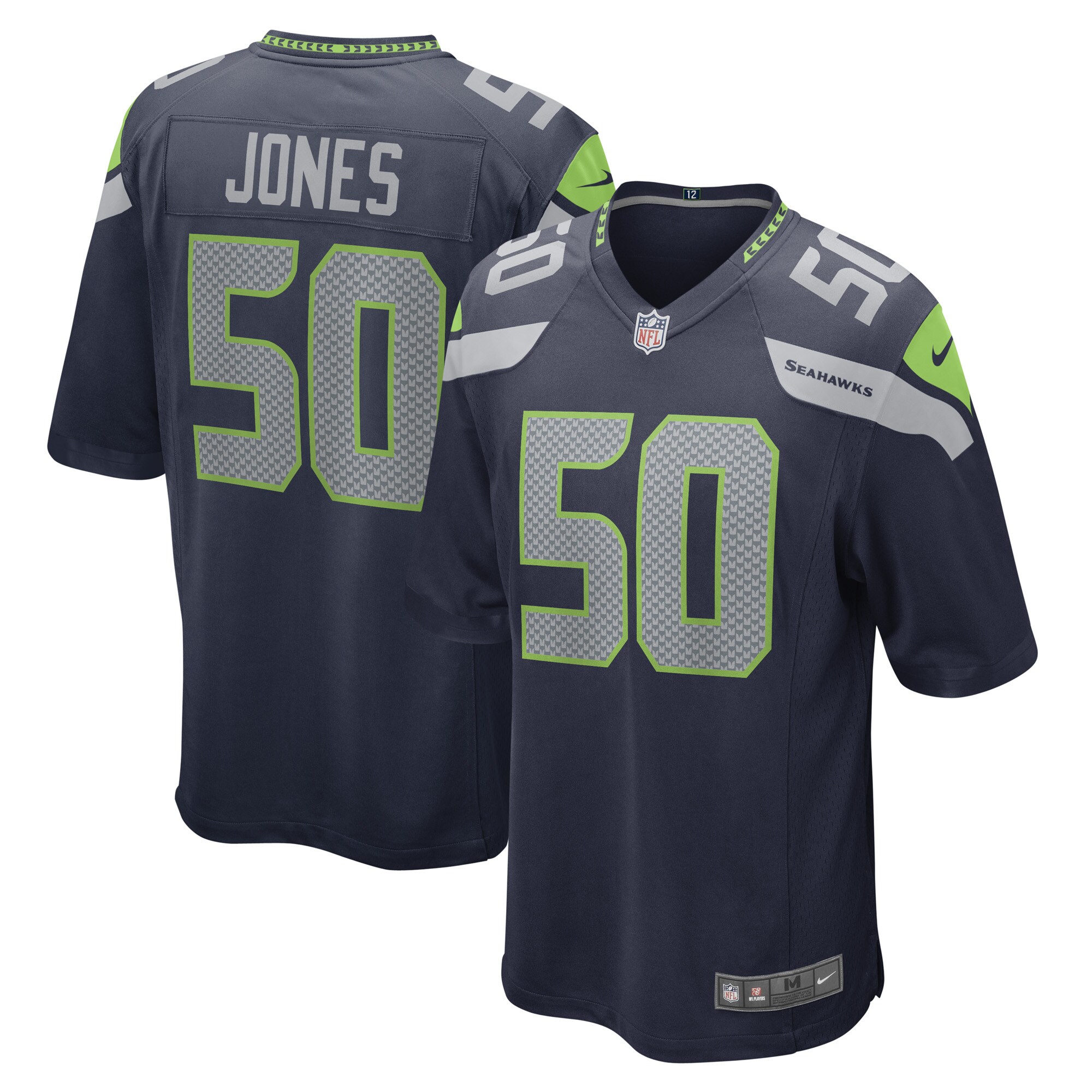 Vi Jones Seattle Seahawks  Game Player Jersey - College Navy