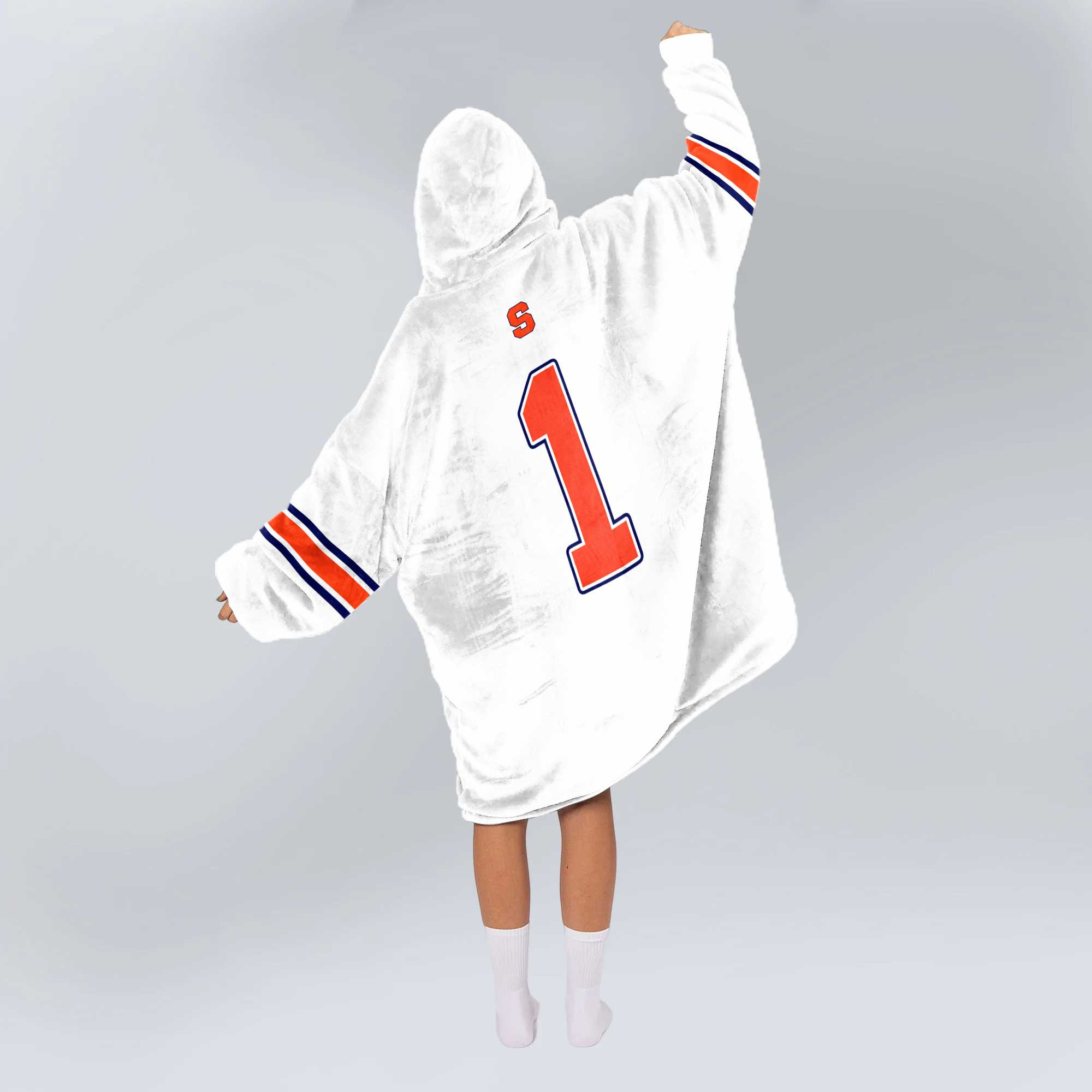 Adult #1 Syracuse Football Unisex Blanket Hoodie