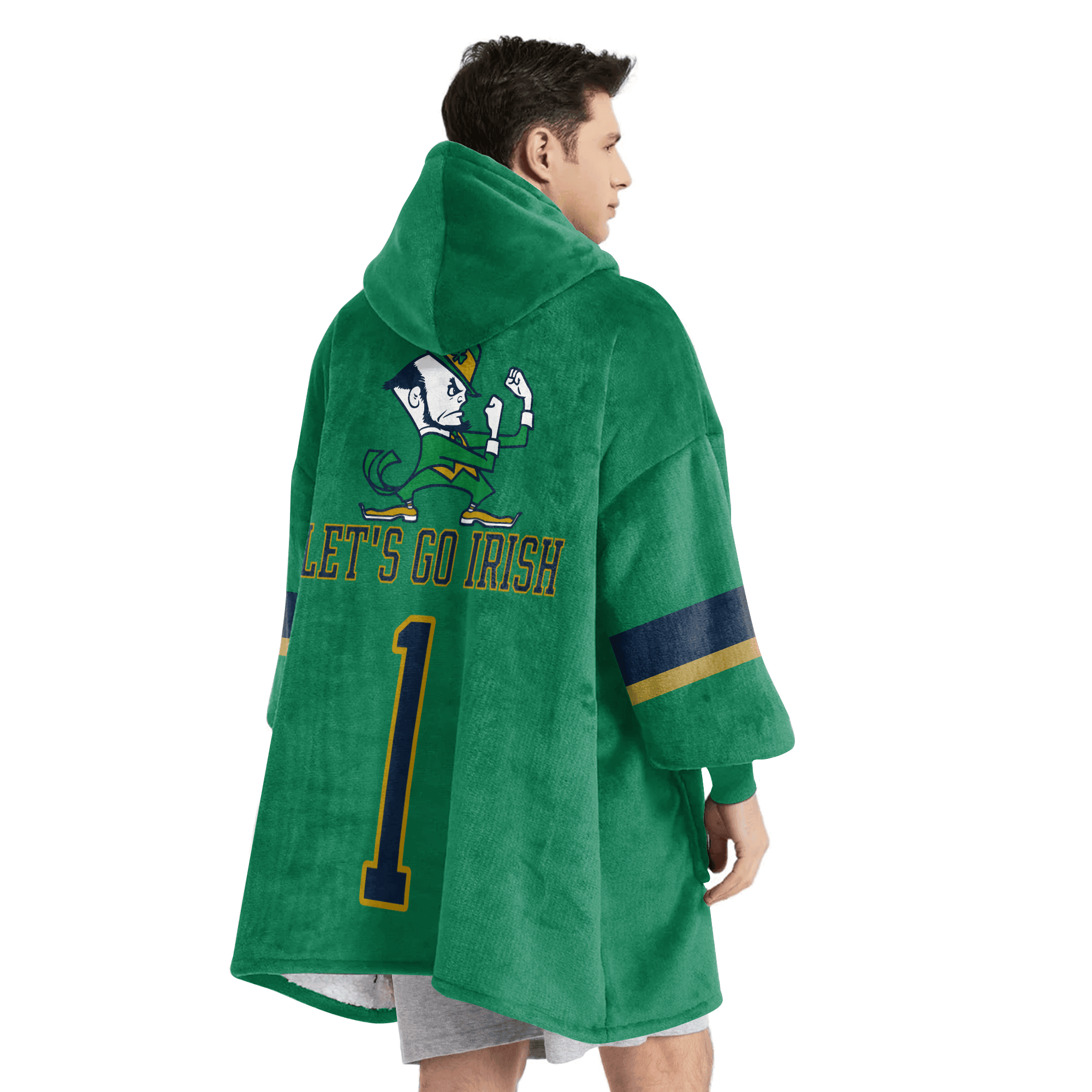 Adult 1 Notre Dame Football Unisex Blanket Hoodie