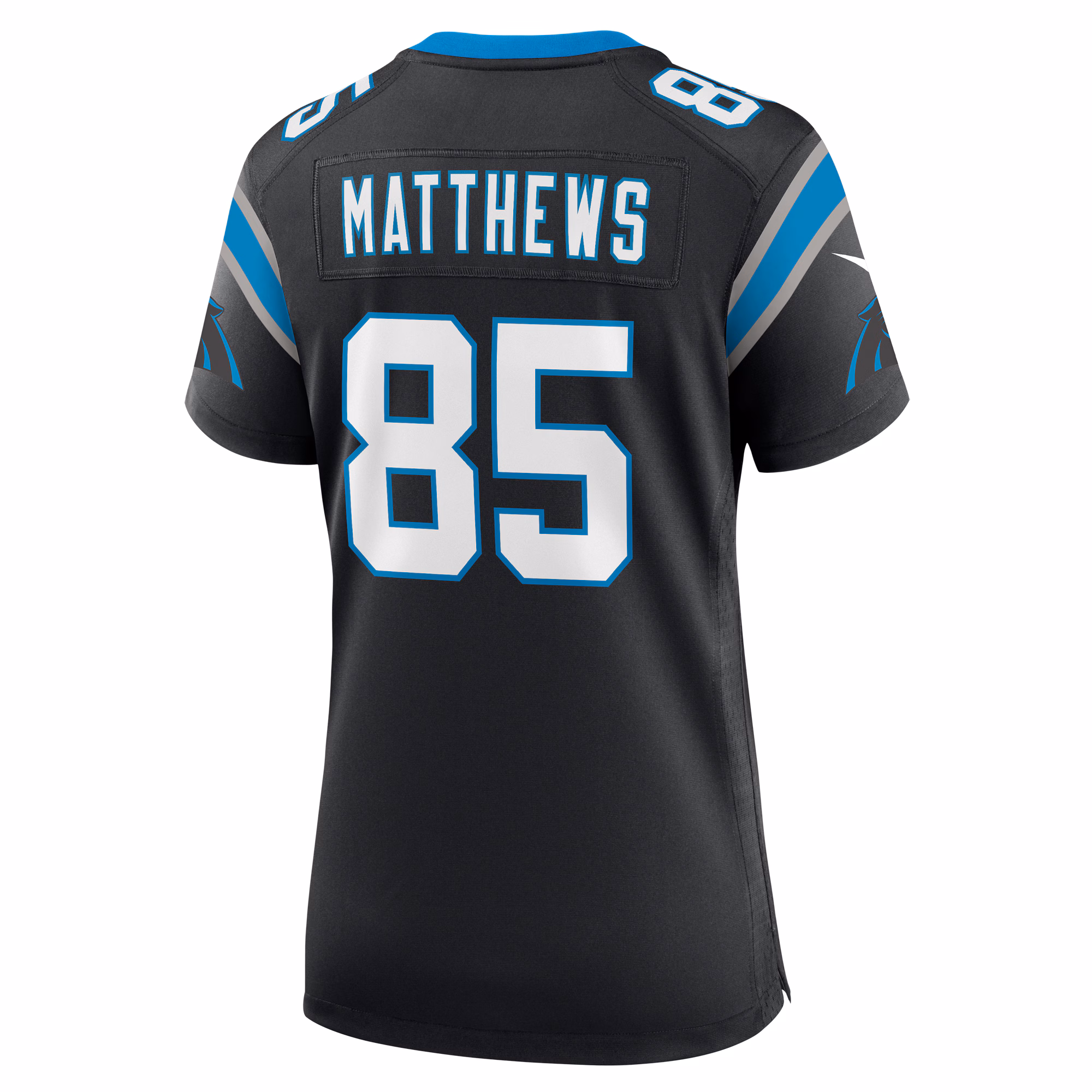 Matthews Carolina Panthers Women's  Game Jersey -  Black