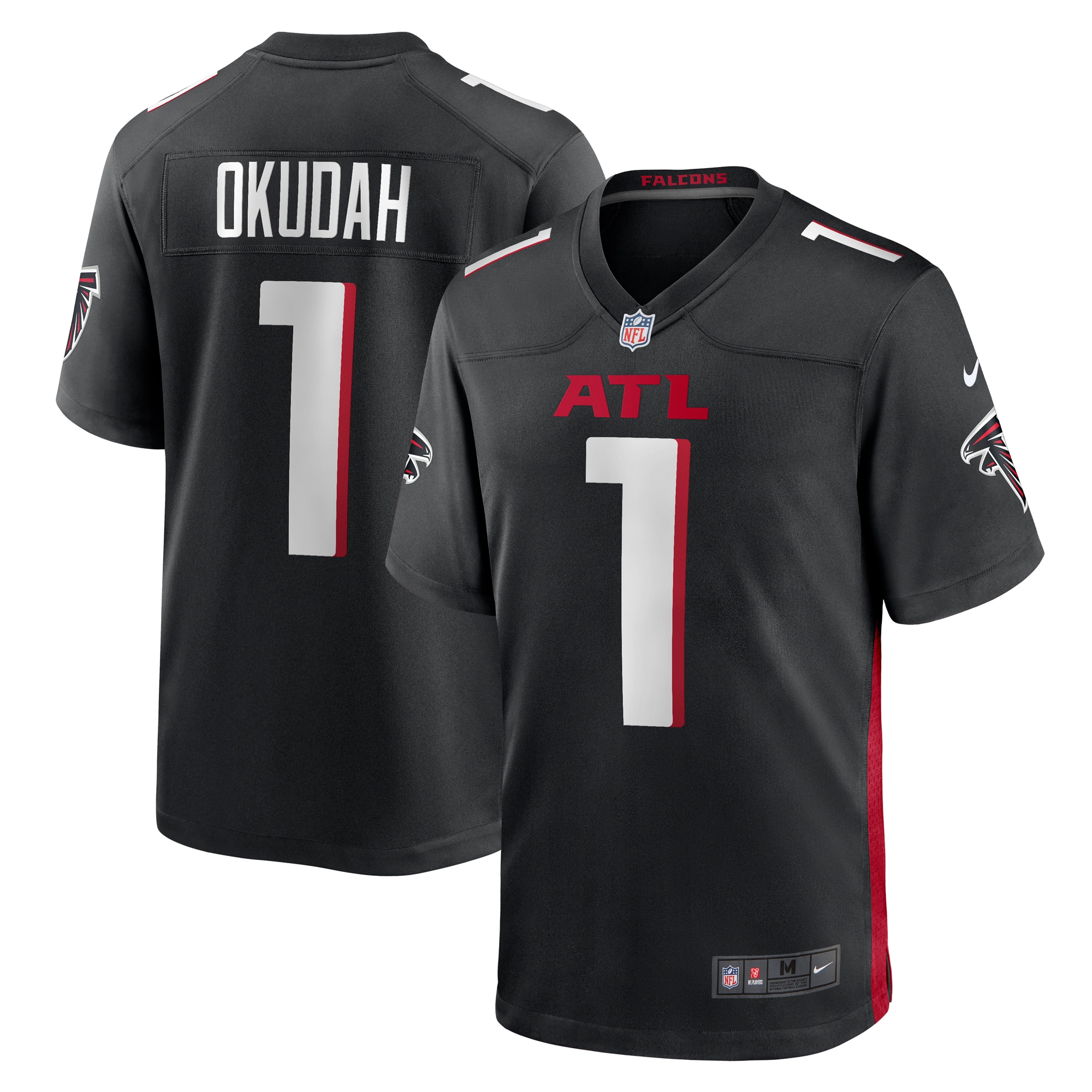 Jeff Okudah Atlanta Falcons Game Player Jersey - Black