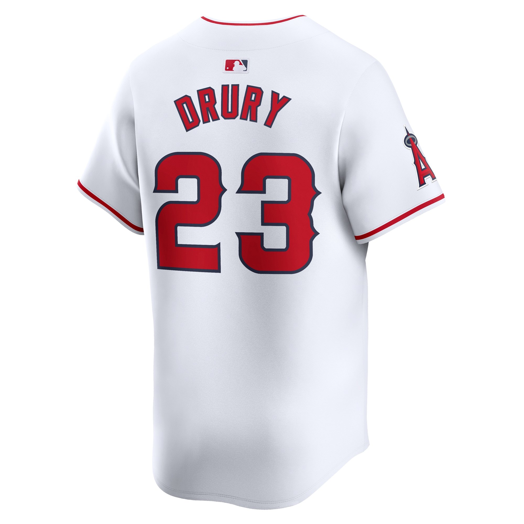 Men's Los Angeles Angels Brandon Drury  White Home Limited Player Jersey