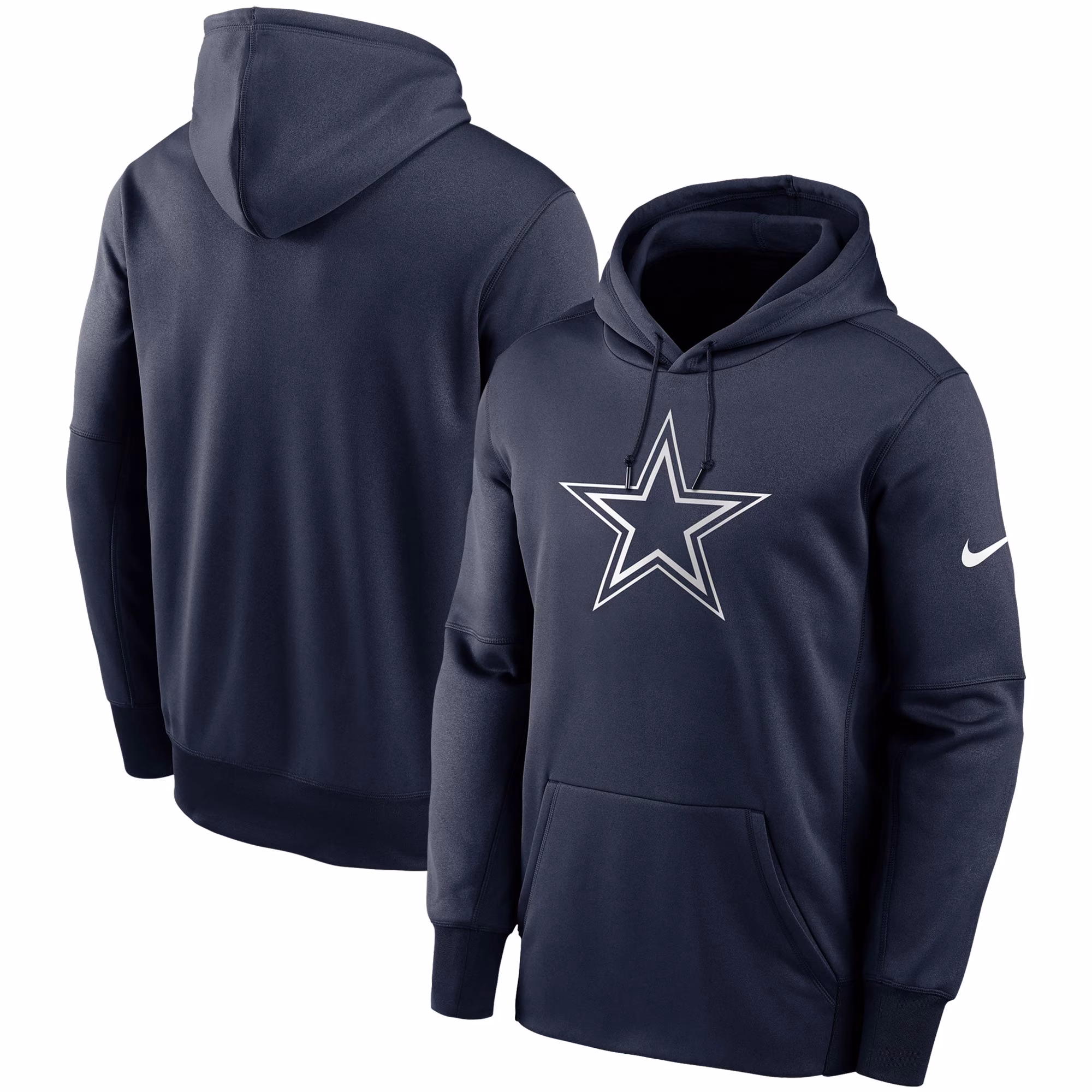 Dallas Cowboys Fan Gear Primary Logo Therma Performance Pullover Hoodie - Navy