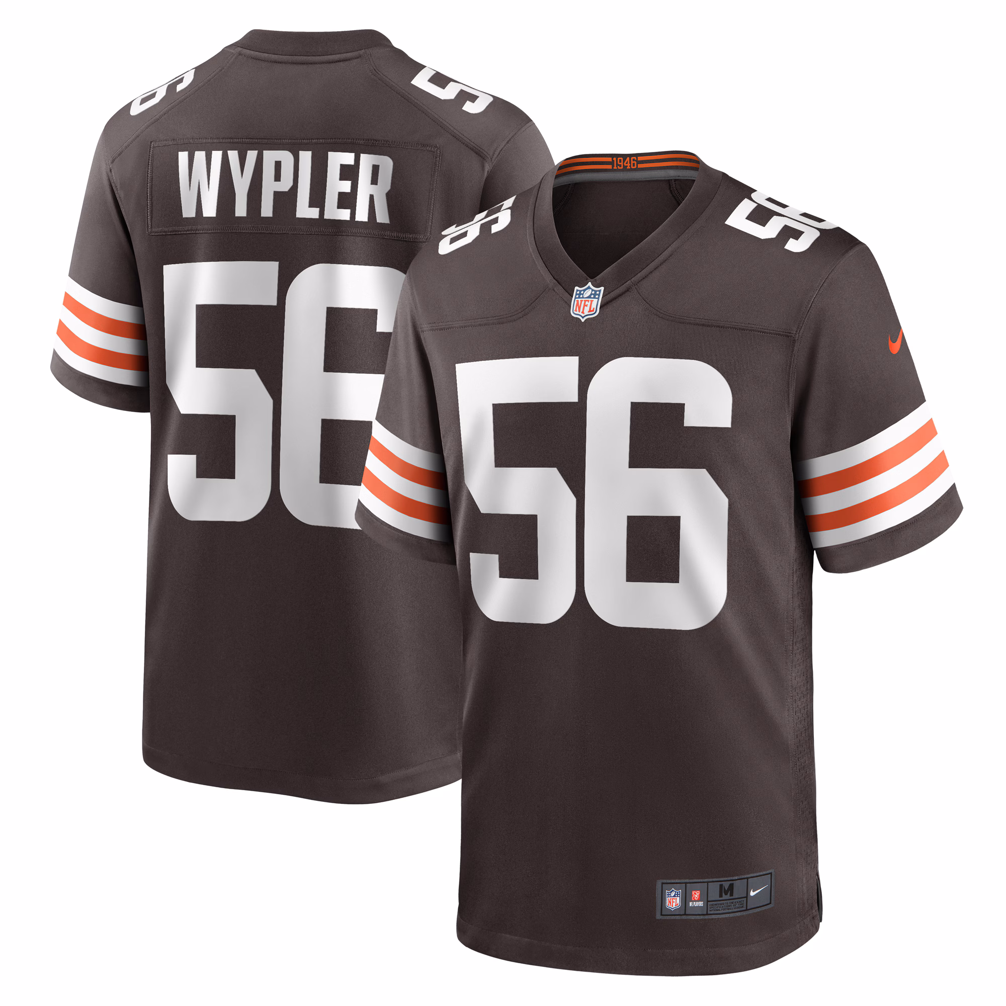 Luke Wypler Cleveland Browns Team Game Jersey -  Brown