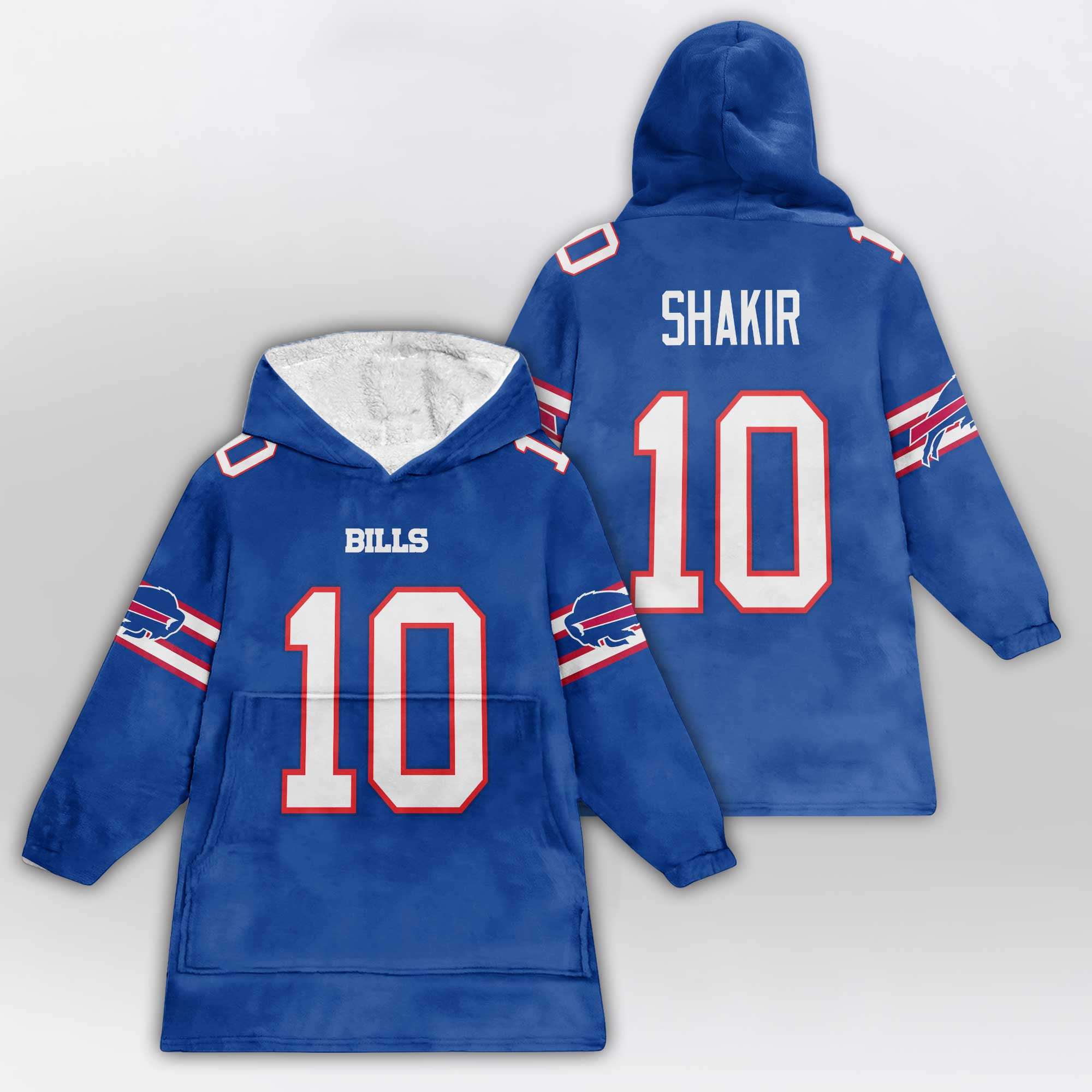Kid 10 Buffalo Football Unisex Blanket Hoodie