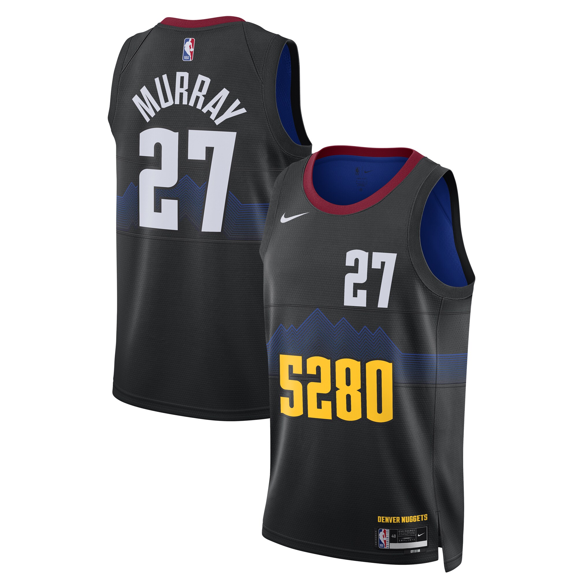 Unisex Denver Nuggets Jamal Murray  Black 2023/24 Swingman Jersey - City Edition