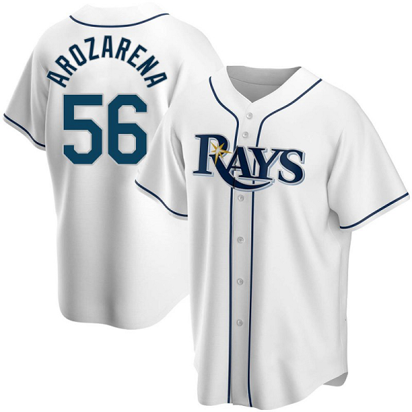 Men's Tampa Bay Rays #56 Randy Arozarena White Home  MLB Jersey