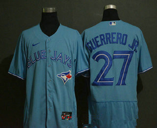 Men's Toronto Blue Jays #27 Vladimir Guerrero Jr. Blue Stitched MLB Flex Base  Jersey