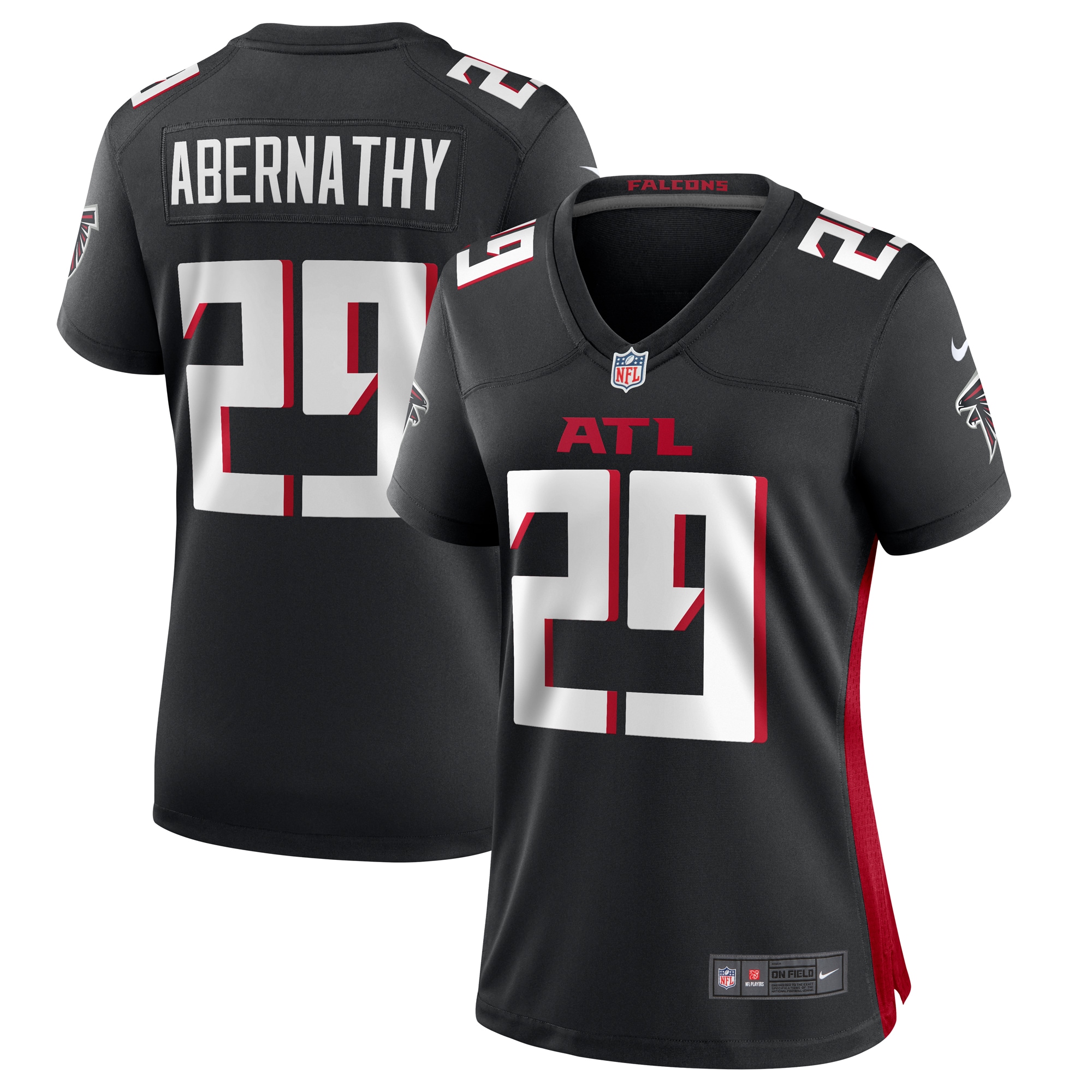 Micah Abernathy Atlanta Falcons Women's Team Game Jersey -  Black