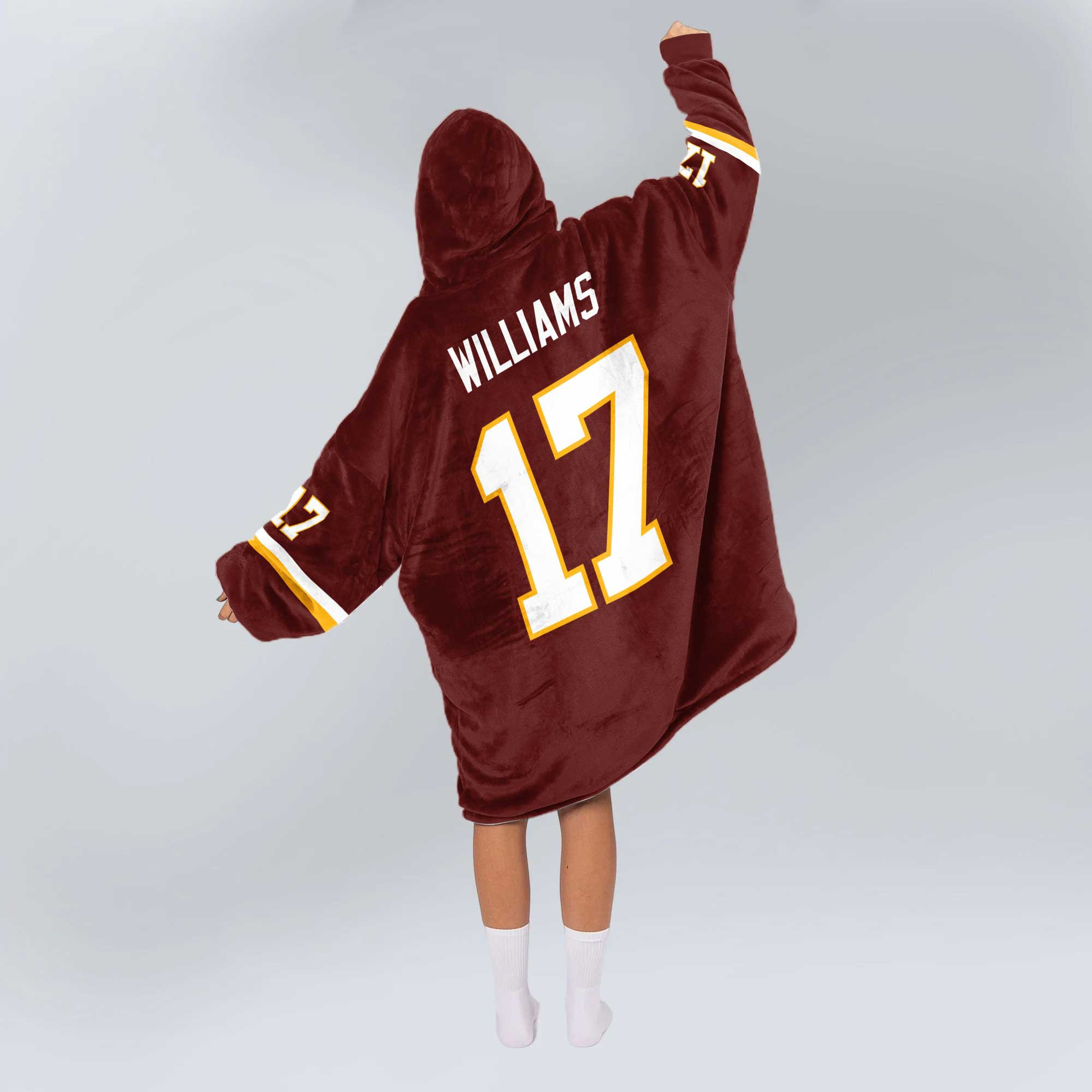 Adult 17 Washington Football Unisex Blanket Hoodie