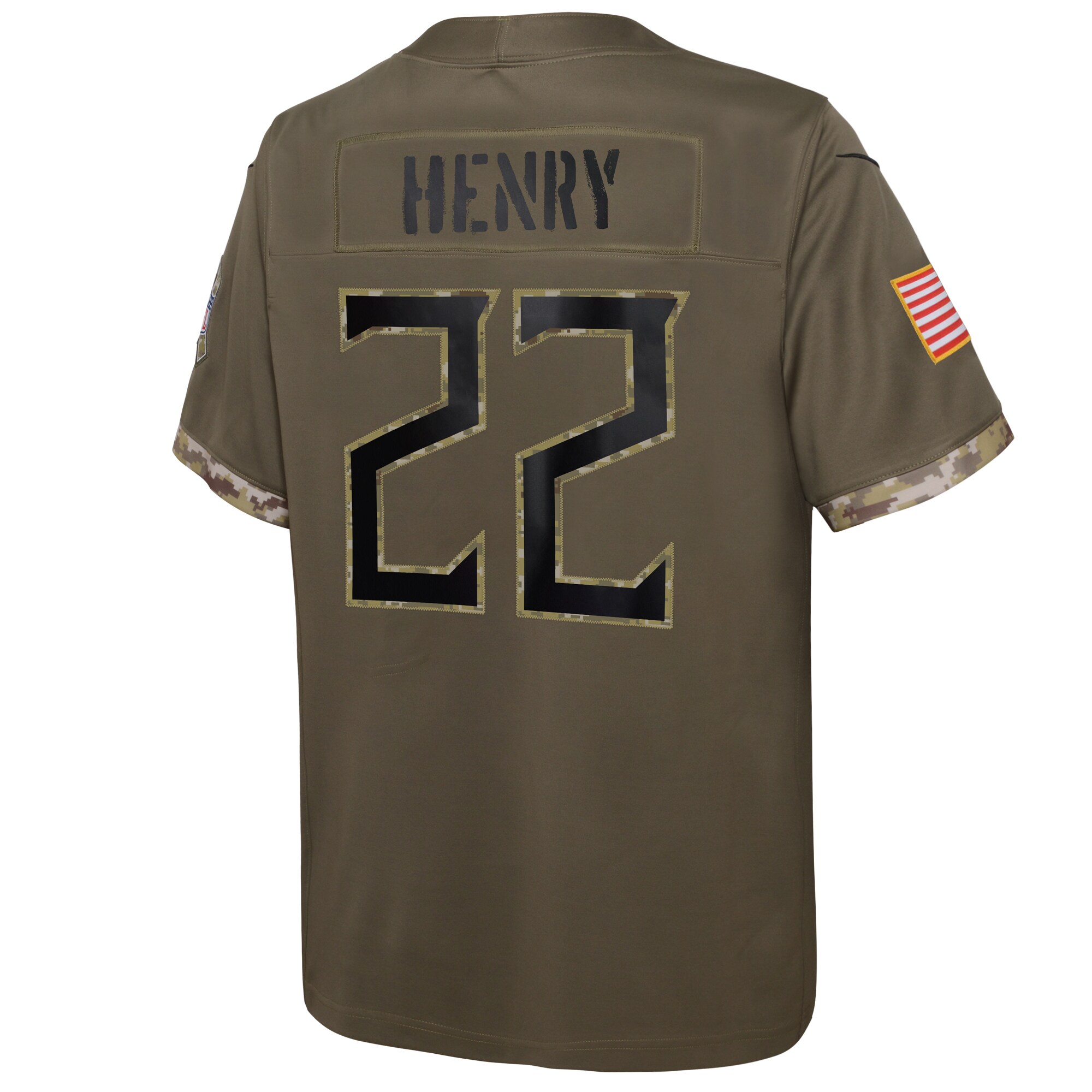 Derrick Henry Tennessee Titans  Youth 2022 Salute To Service Player Limited Jersey - Olive