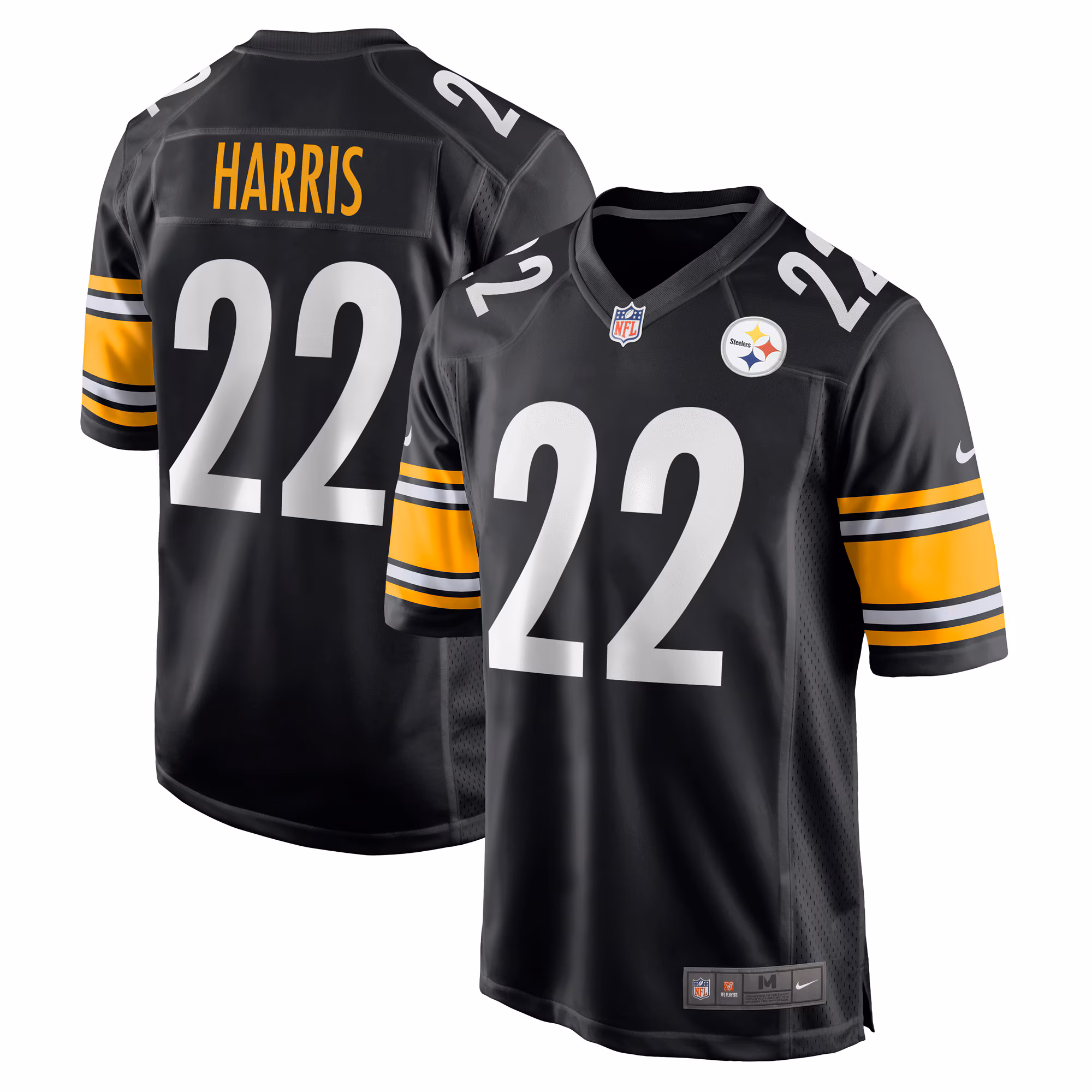 Najee Harris Pittsburgh Steelers Game Jersey - Black