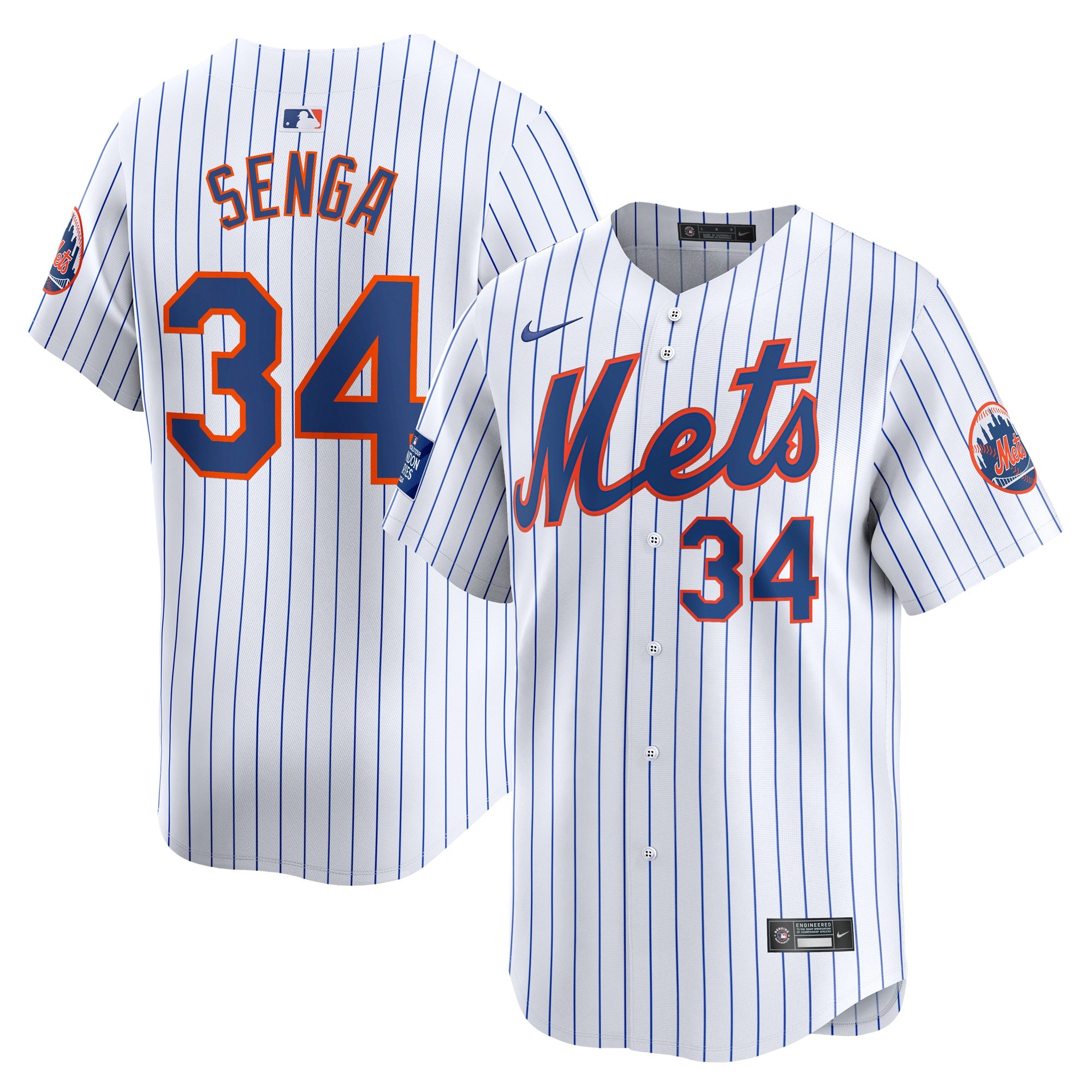 Men's New York Mets Kodai Senga  White 2024 MLB World Tour London Series Home Limited Player Jersey