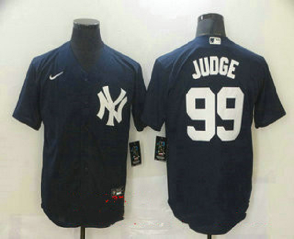 Men's New York Yankees #99 Aaron Judge Navy Blue Stitched MLB  Cool Base Jersey
