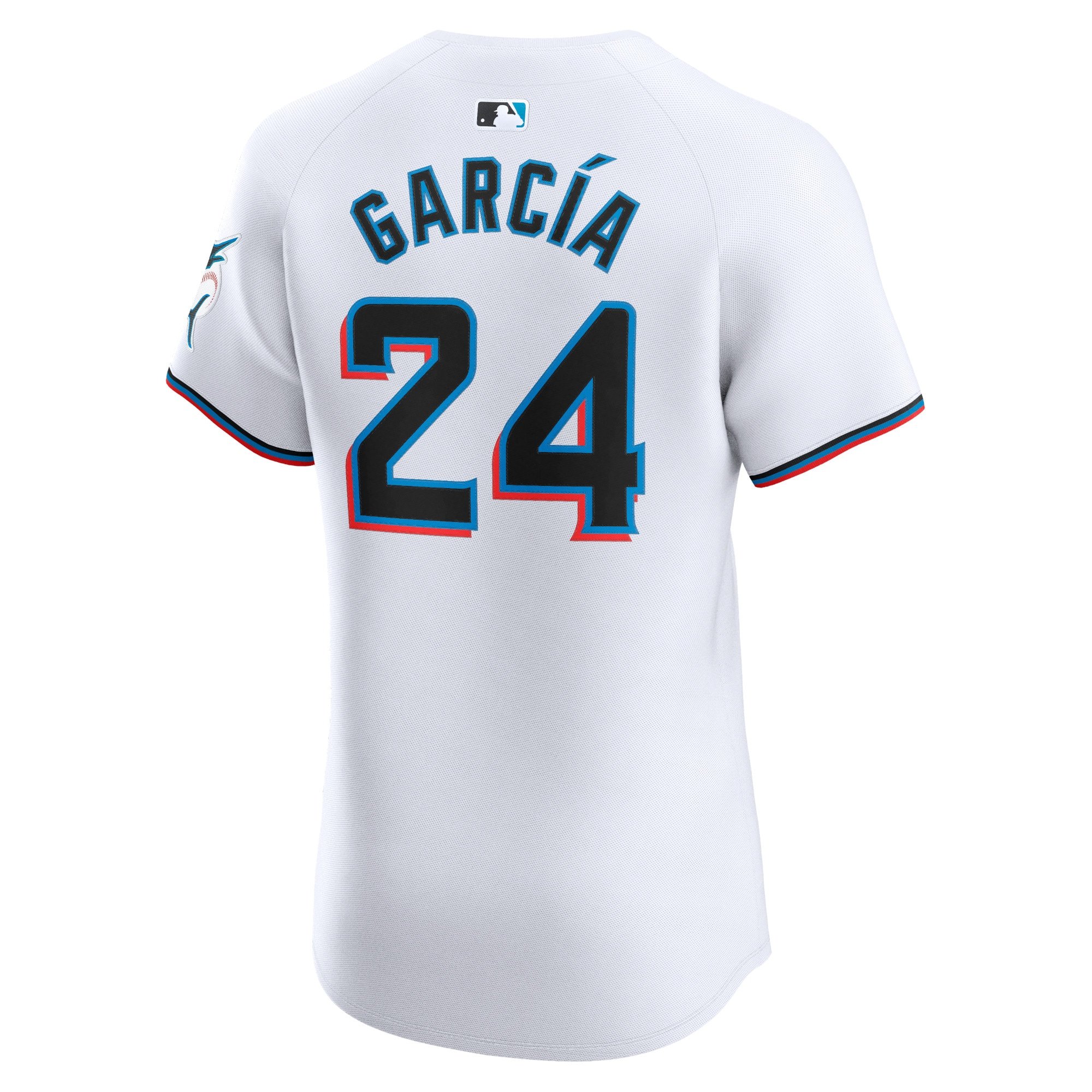 Men's Miami Marlins Avisail Garcia  White Home Elite Player Jersey