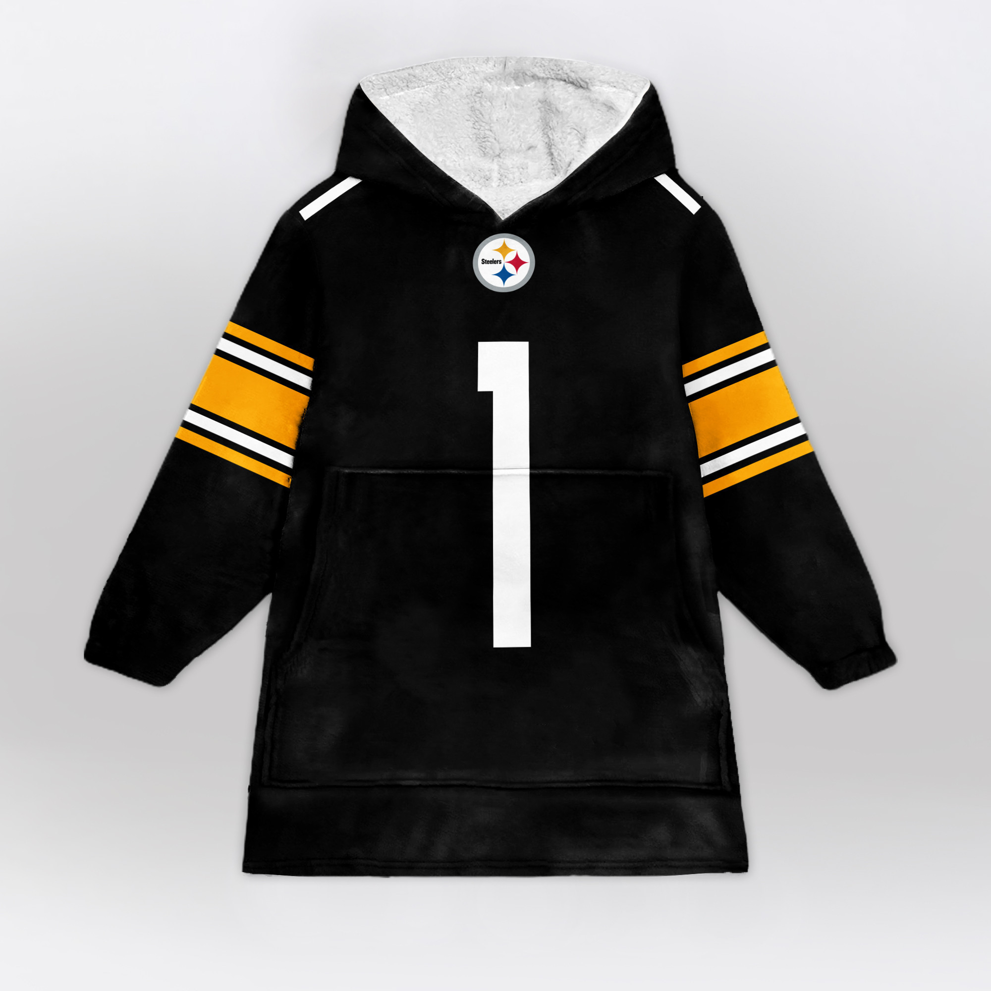 Adult S.D 1 Pittsburgh Football Unisex Blanket Hoodie