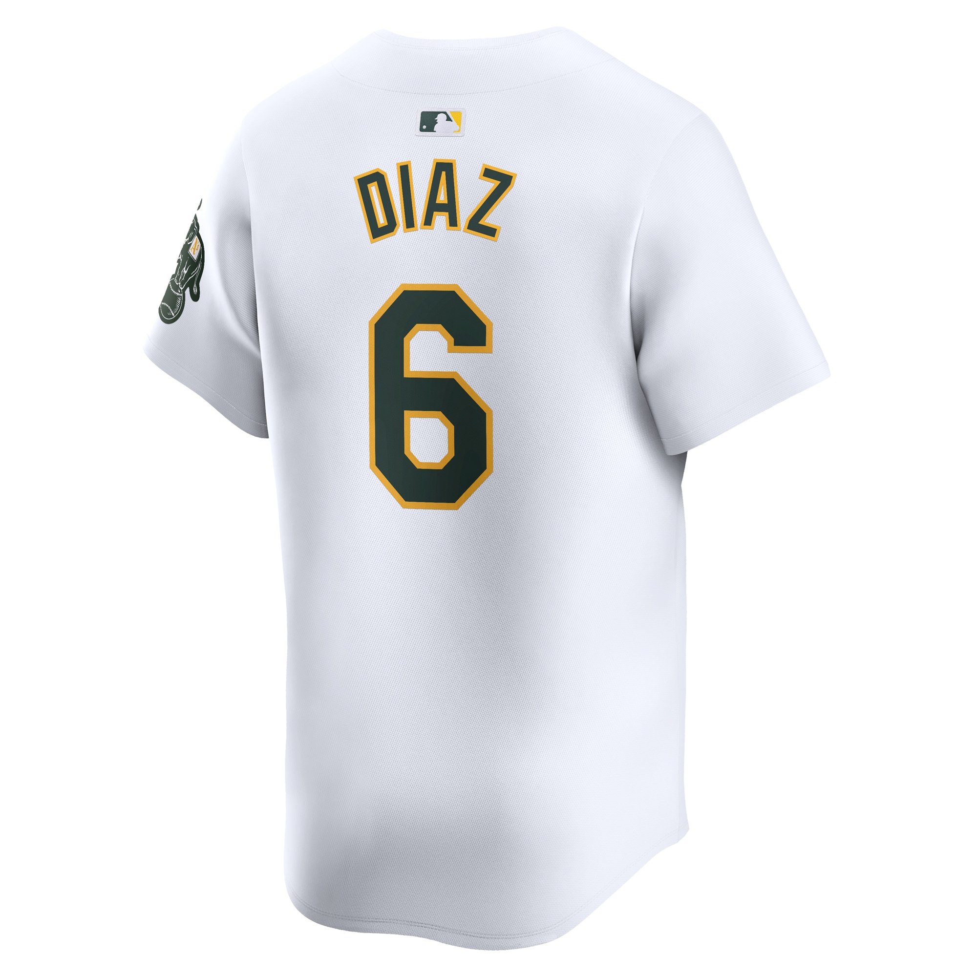 Men's Oakland Athletics  Diaz  White Home Limited Player Jersey