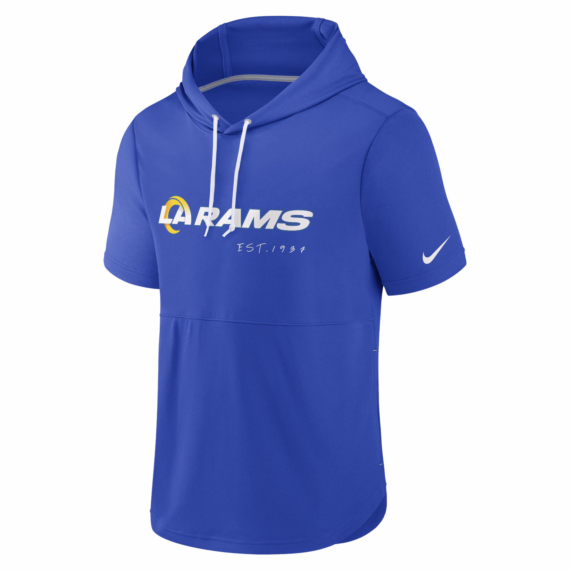 Los Angeles Rams Short Sleeve Pullover Hoodie - Royal