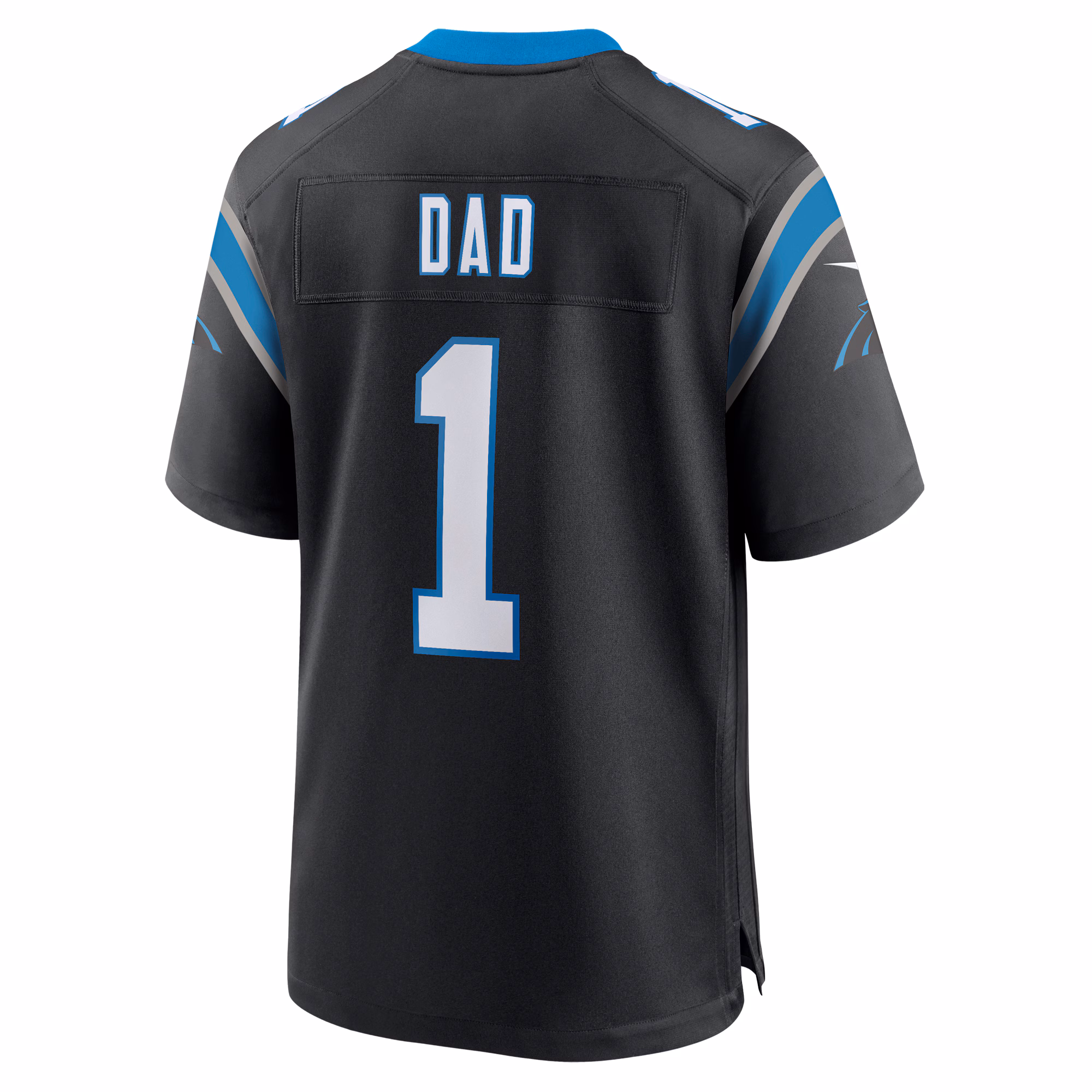 Number 1 Dad Carolina Panthers Game Jersey - Black