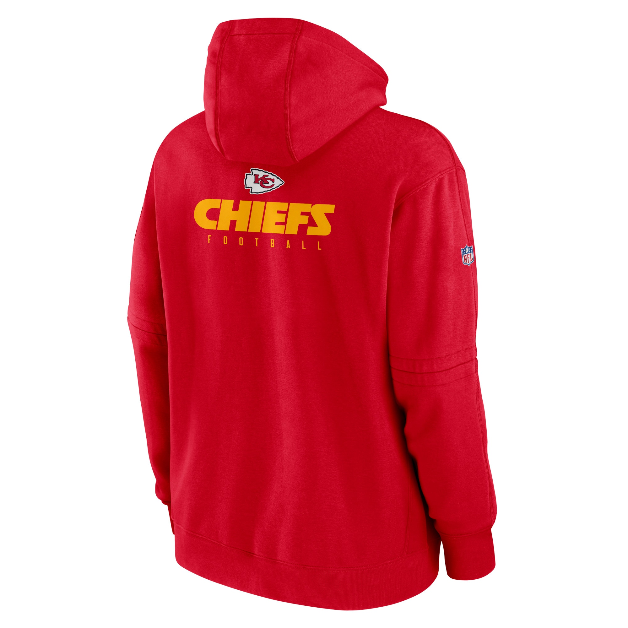 Kansas City Chiefs  Sideline Club Fleece Pullover Hoodie - Red