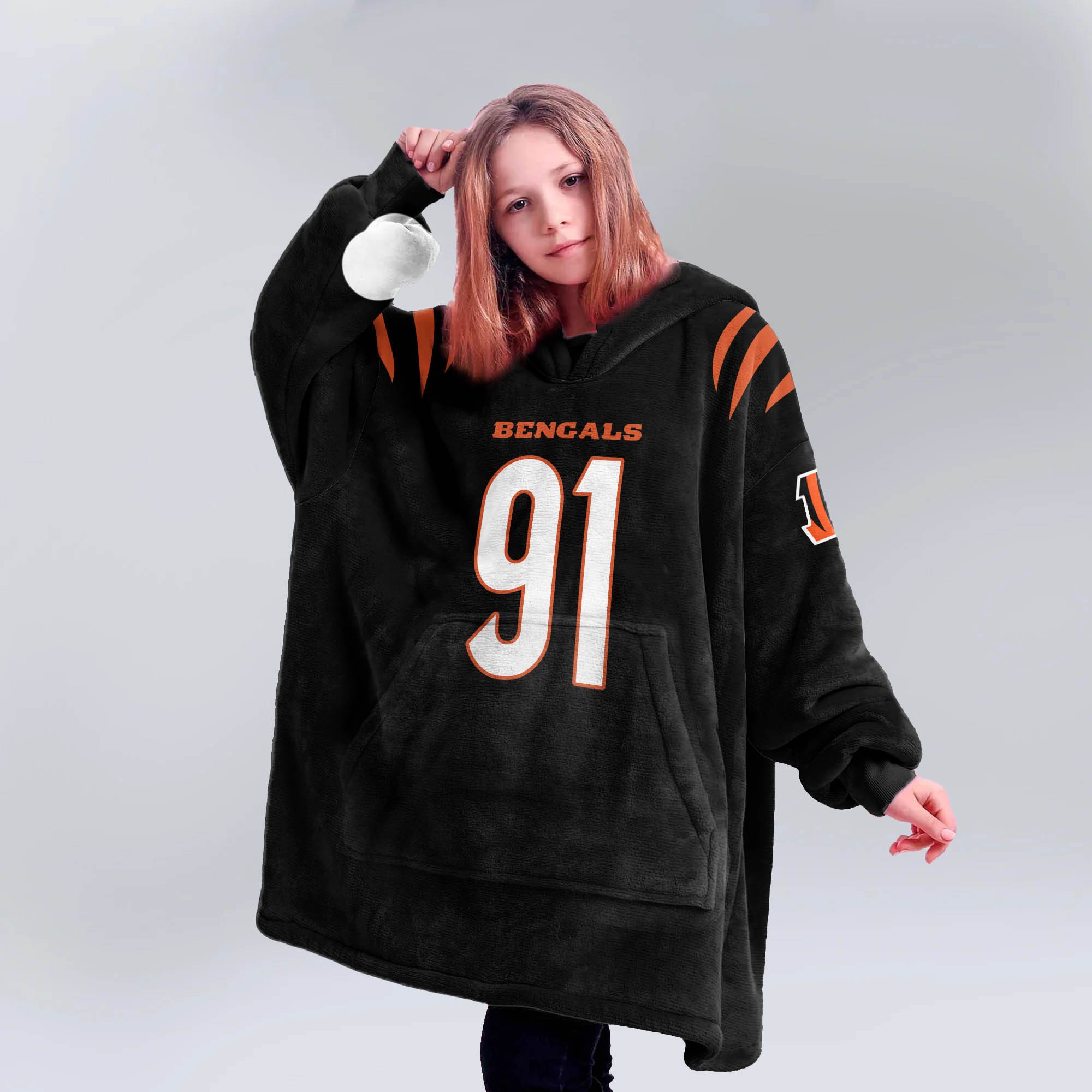 Adult 91 Cincinnati Football Unisex Blanket Hoodie