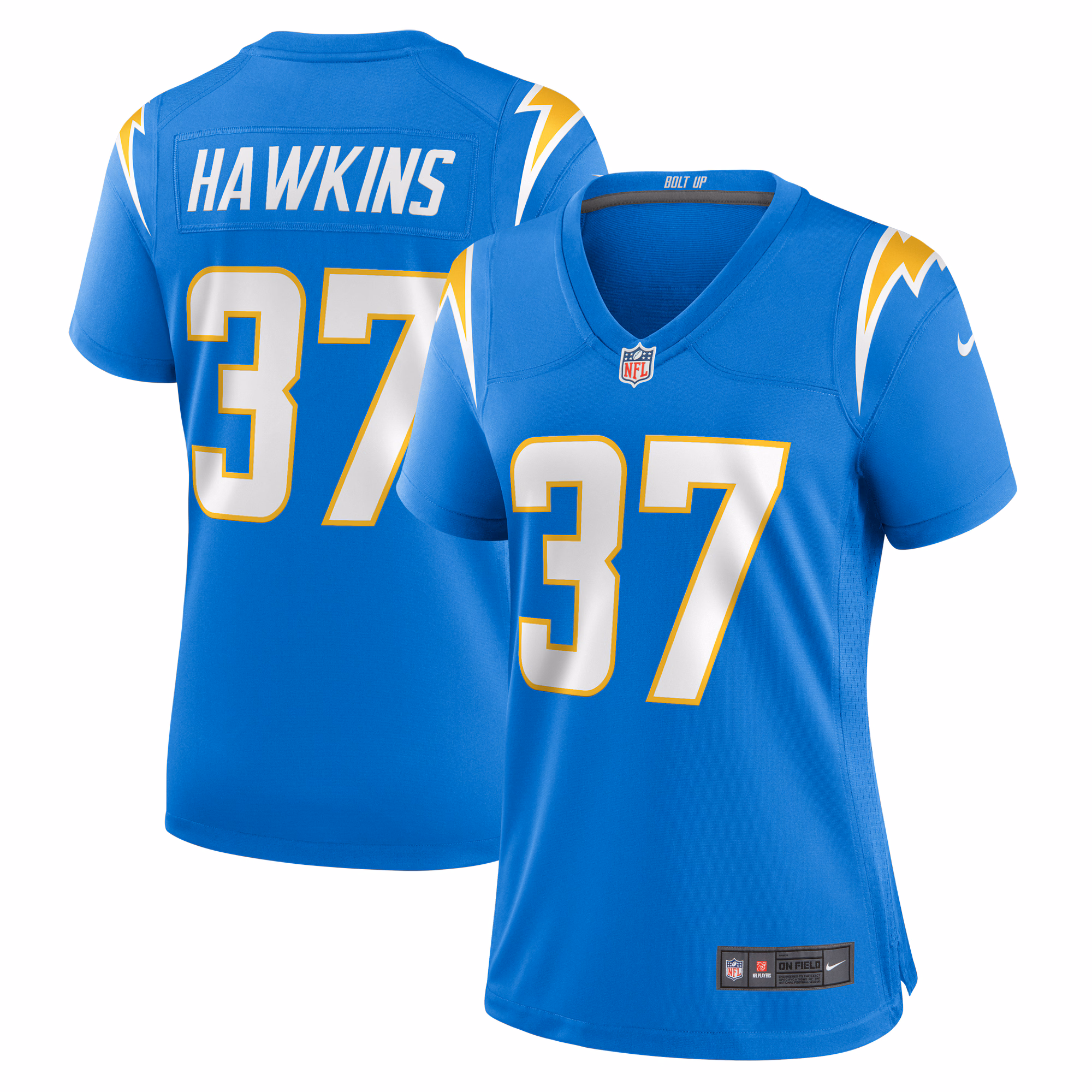 Jaylinn Hawkins Los Angeles Chargers Women's  Game Jersey -  Powder Blue