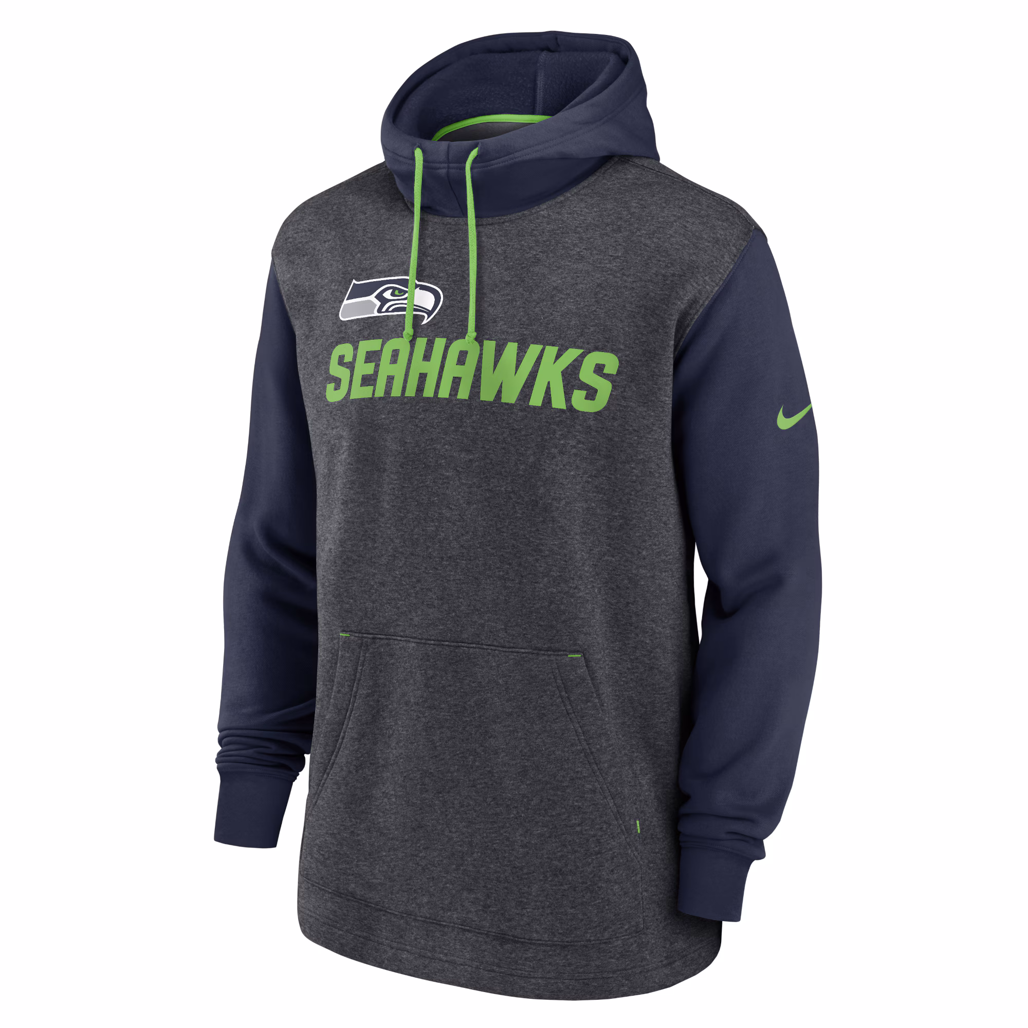 Seattle Seahawks Surrey Legacy Pullover Hoodie - Heathered Charcoal/College Navy