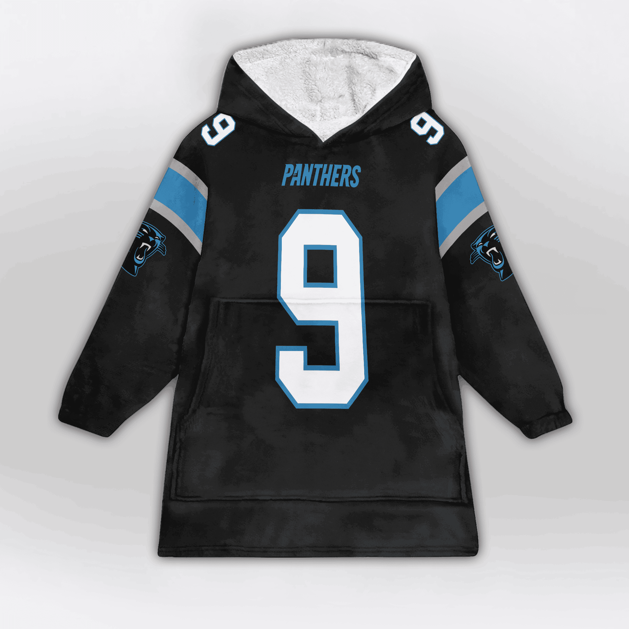 Kid 9 Carolina Football Unisex Blanket Hoodie