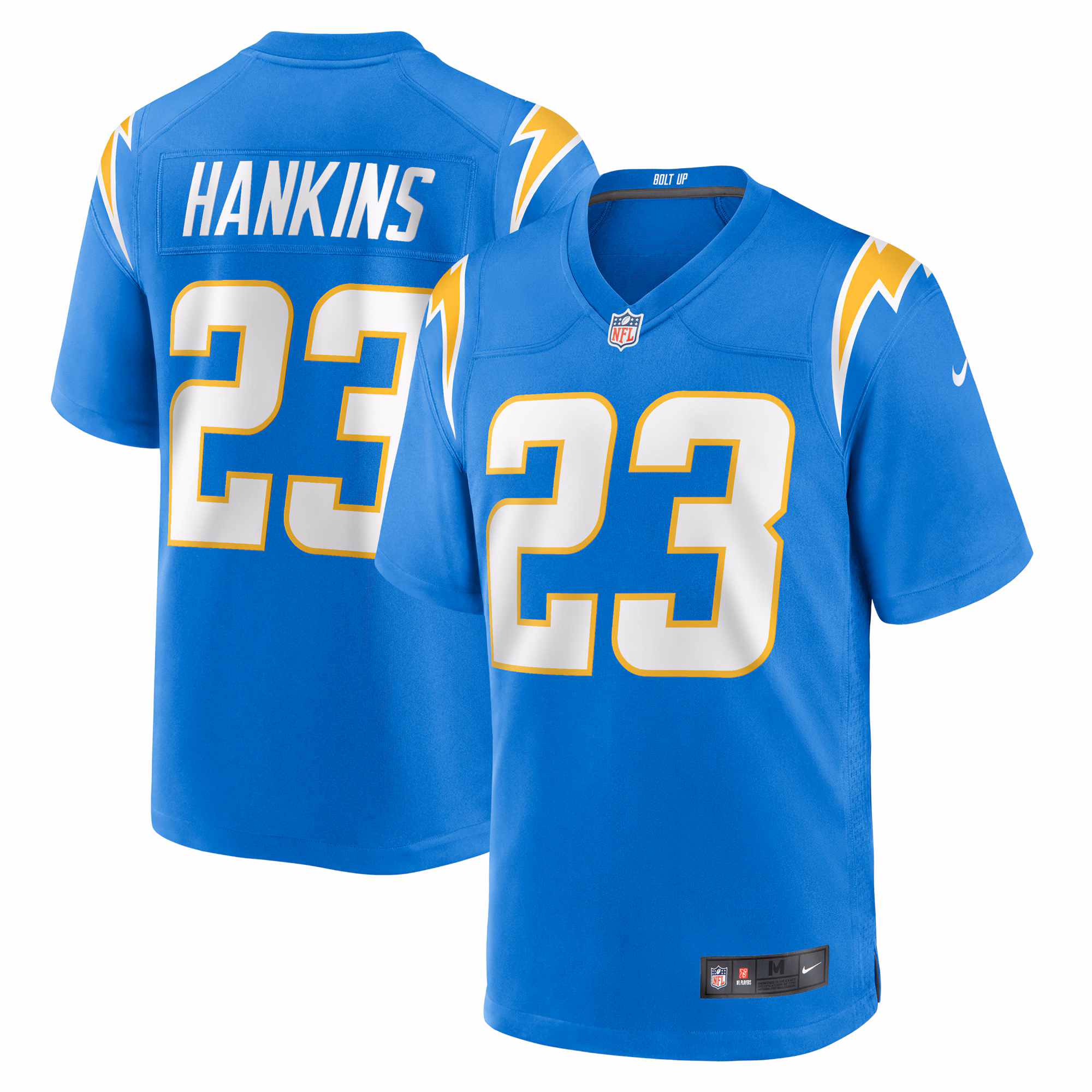 Matt Hankins Los Angeles Chargers Team Game Jersey -  Powder Blue