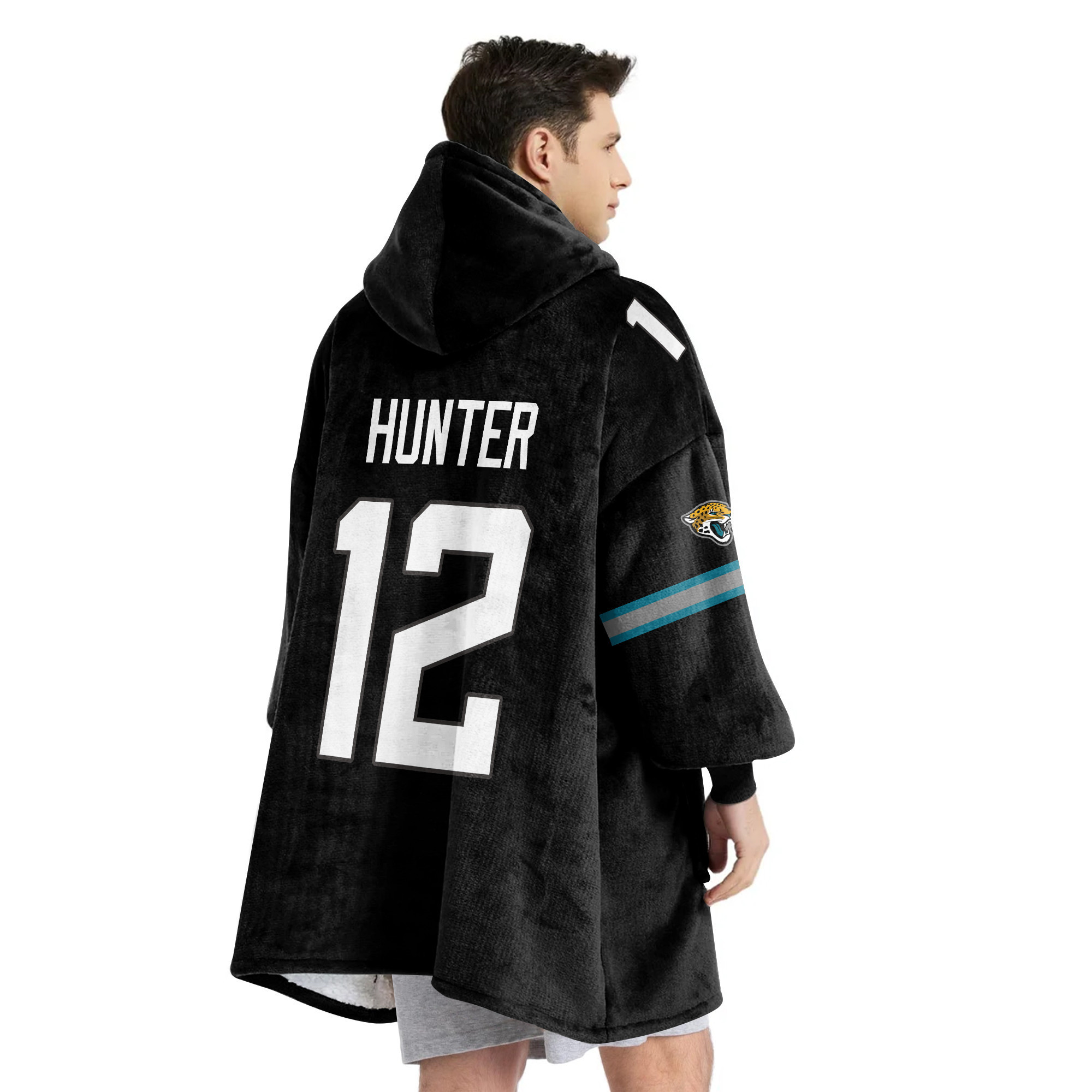 Adult 12 Jacksonville Football Unisex Blanket Hoodie