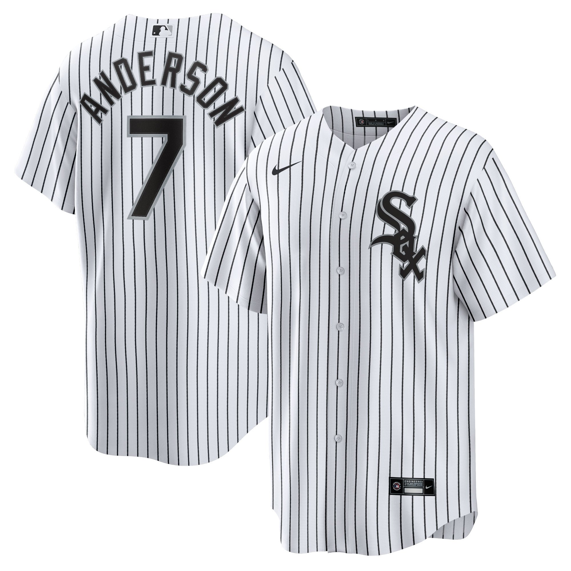 Men's Chicago White Sox Tim Anderson  White Home Replica Player Jersey