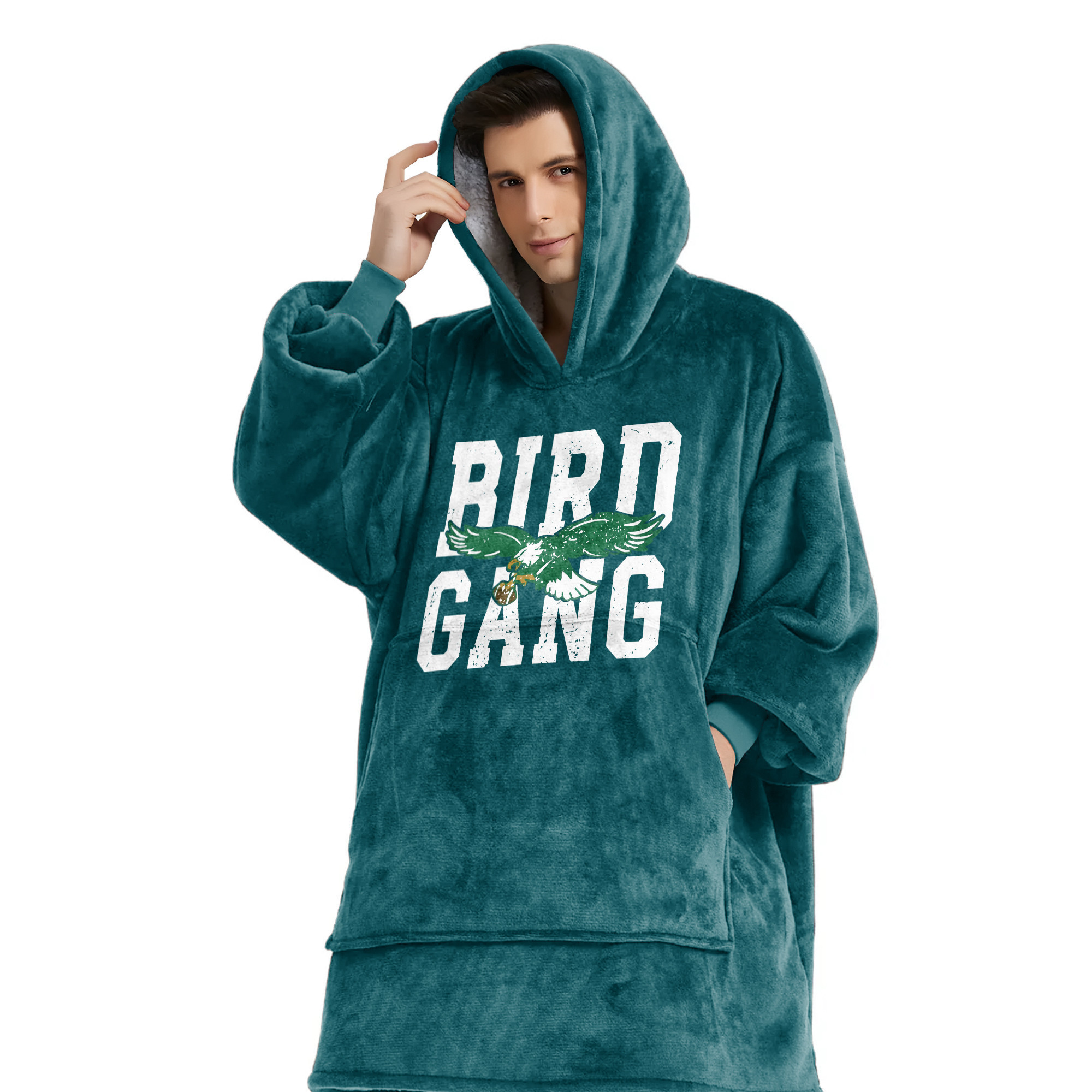 Adult Bird Gang Philadelphia Football Unisex Blanket Hoodie