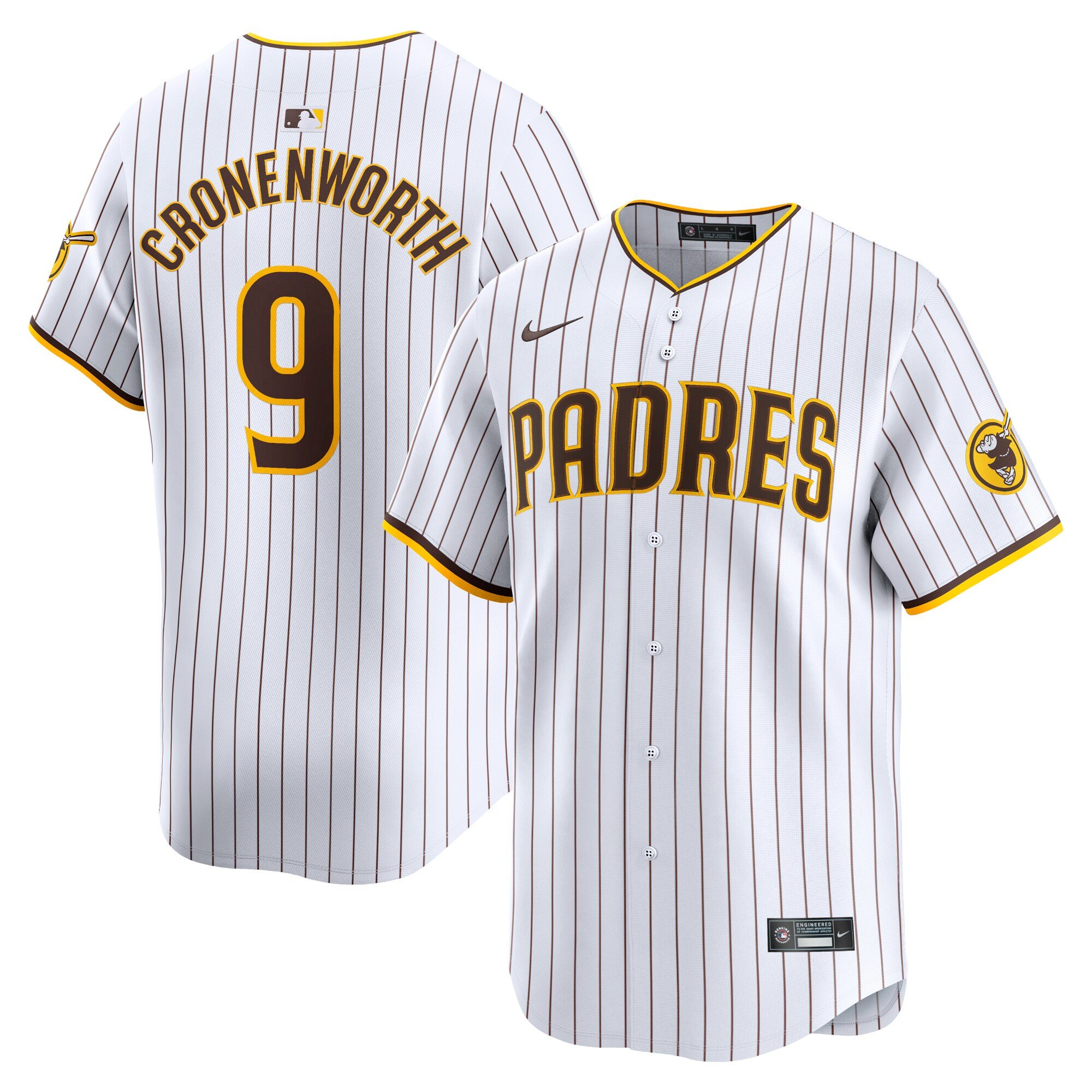 Men's San Diego Padres #9 Jake Cronenworth  White Home Limited Player Jersey
