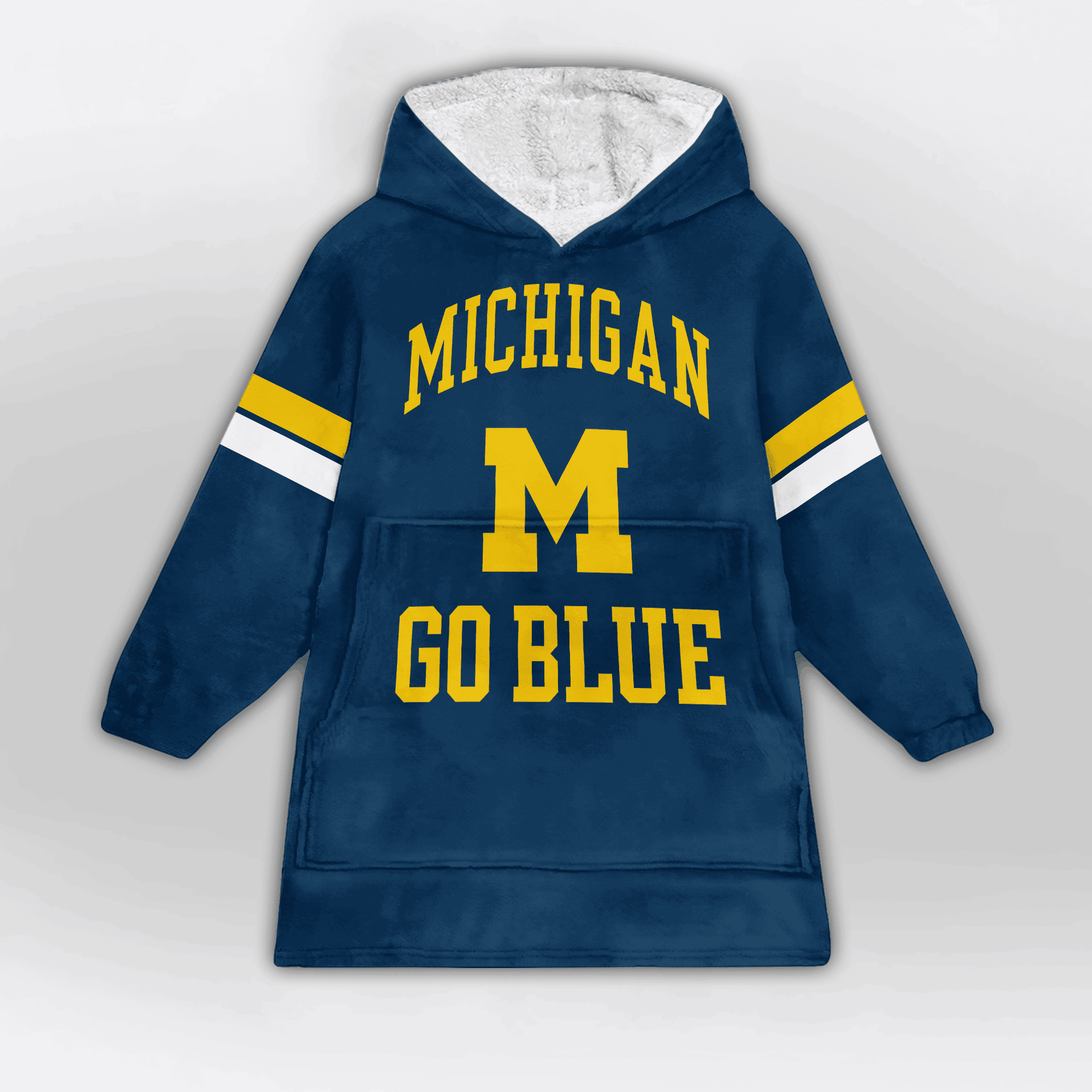 Kid 1 Michigan Football Unisex Blanket Hoodie