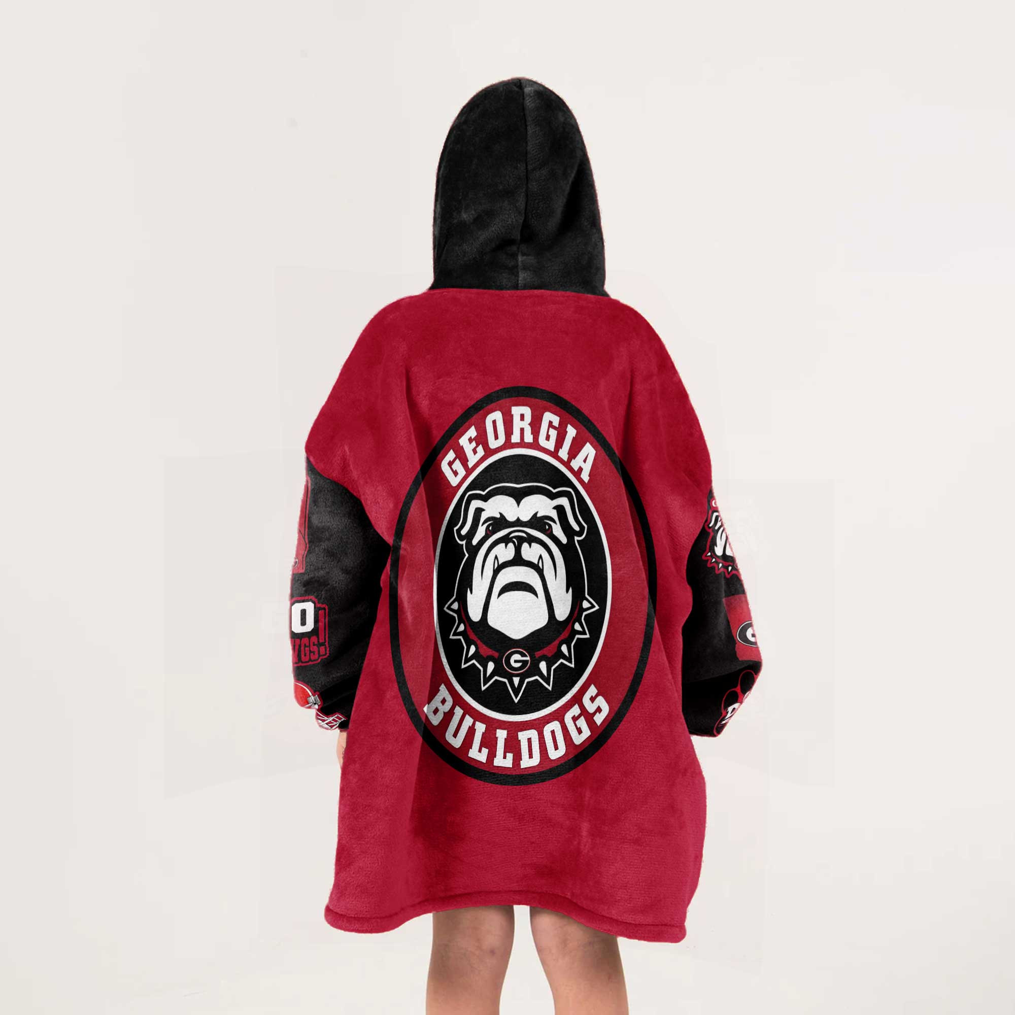 Kid Georgia Football Unisex Blanket Hoodie