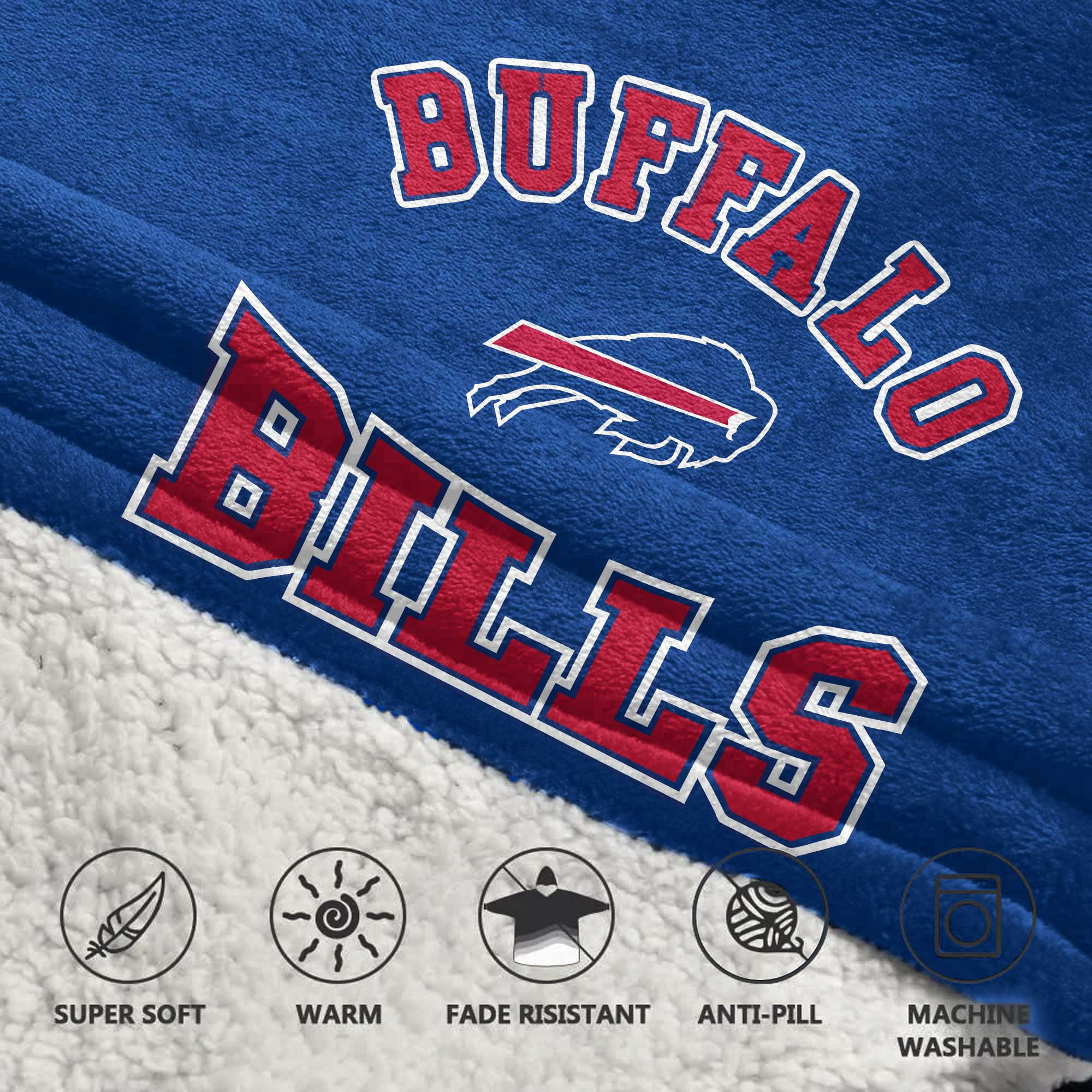 Adult J.A. 17 Buffalo Football Unisex Blanket Hoodie
